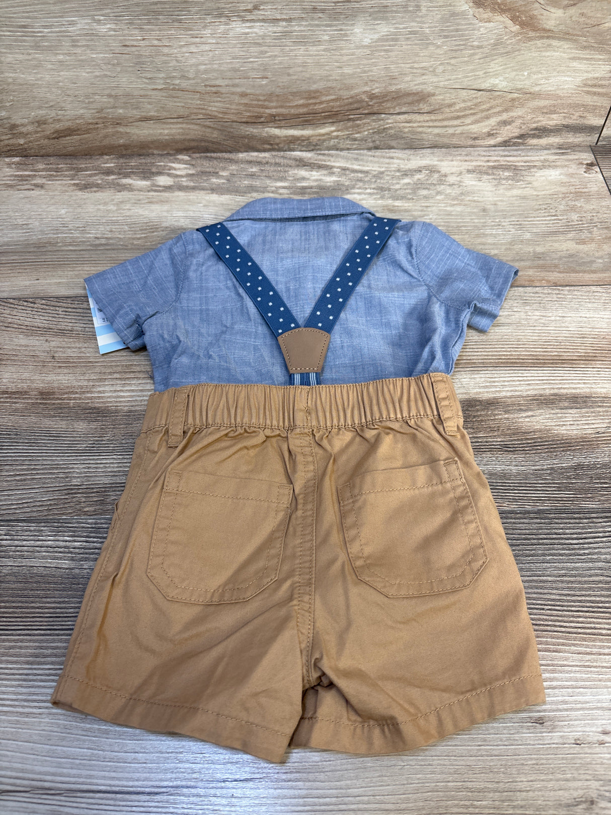 NEW Cat & Jack 4pc Suspender Set Blue sz 3-6m