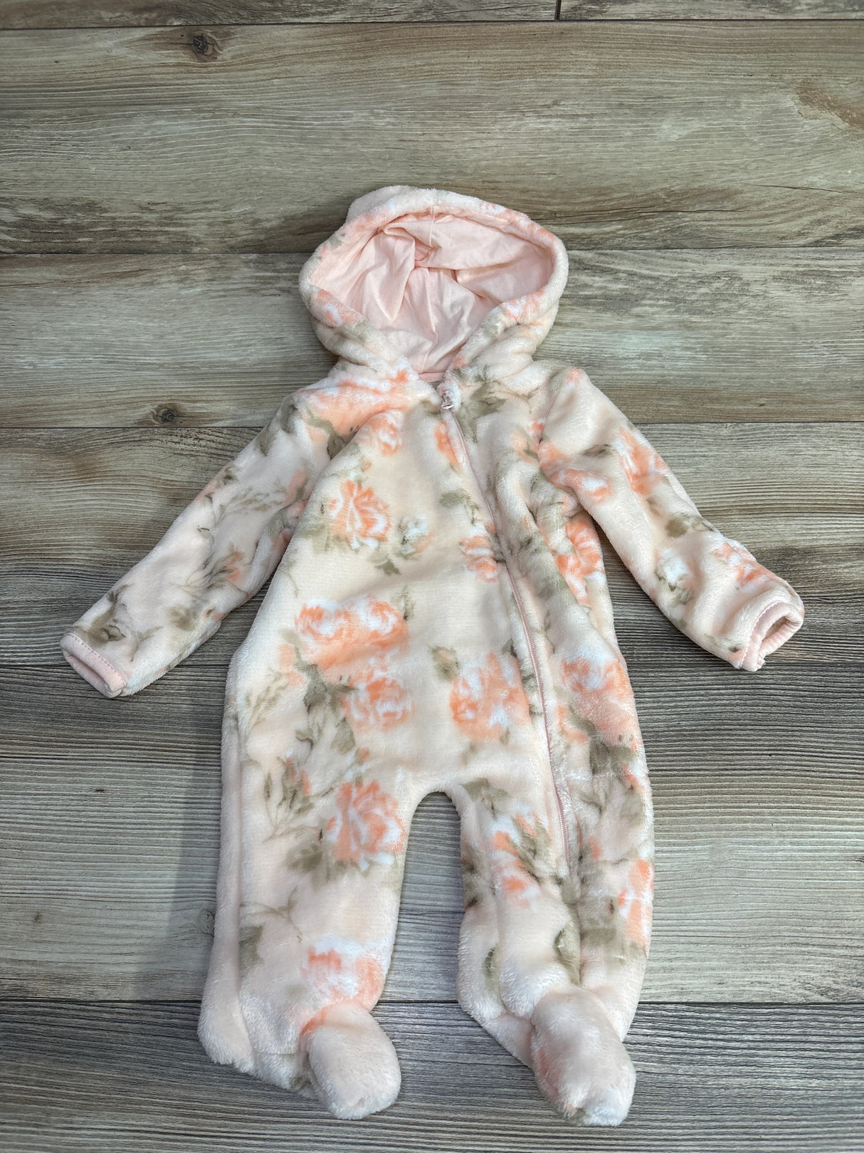 Plush Floral Bunting Pink sz 0-6m