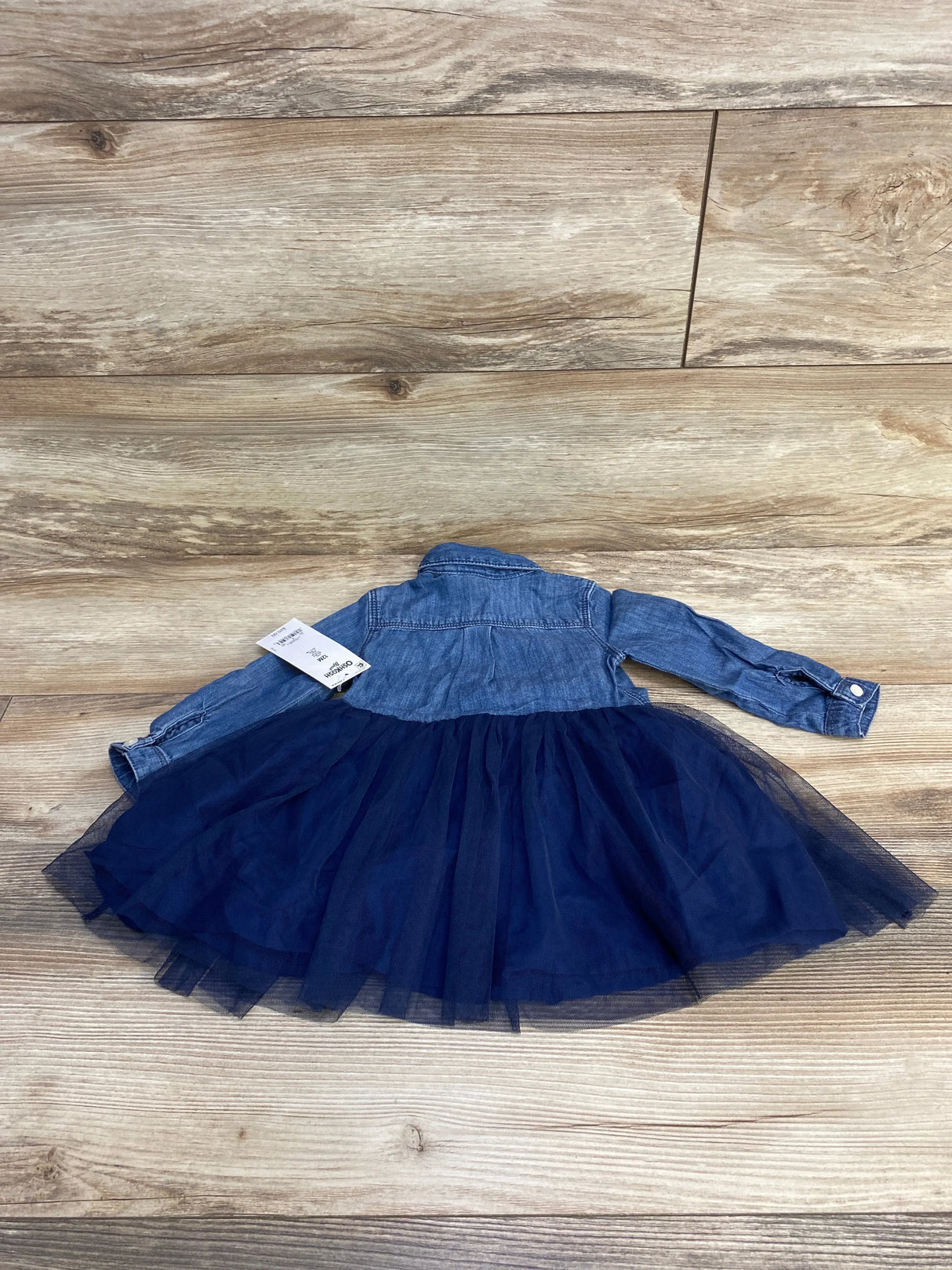 NEW Oshkosh Chambray Tulle Dress & Bloomers Blue sz 12m - Me n Mommy To Be
