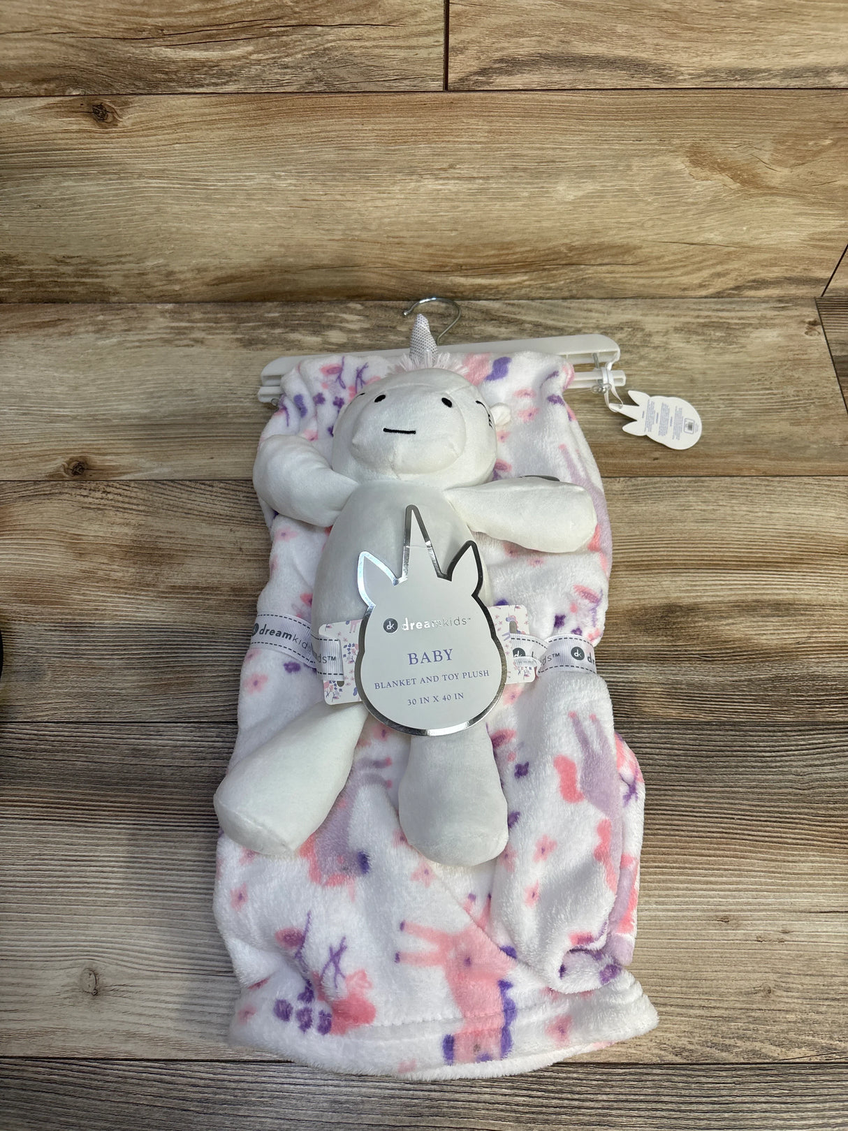 NEW DreamKids 2pc Plush Blanket & Unicorn Toy