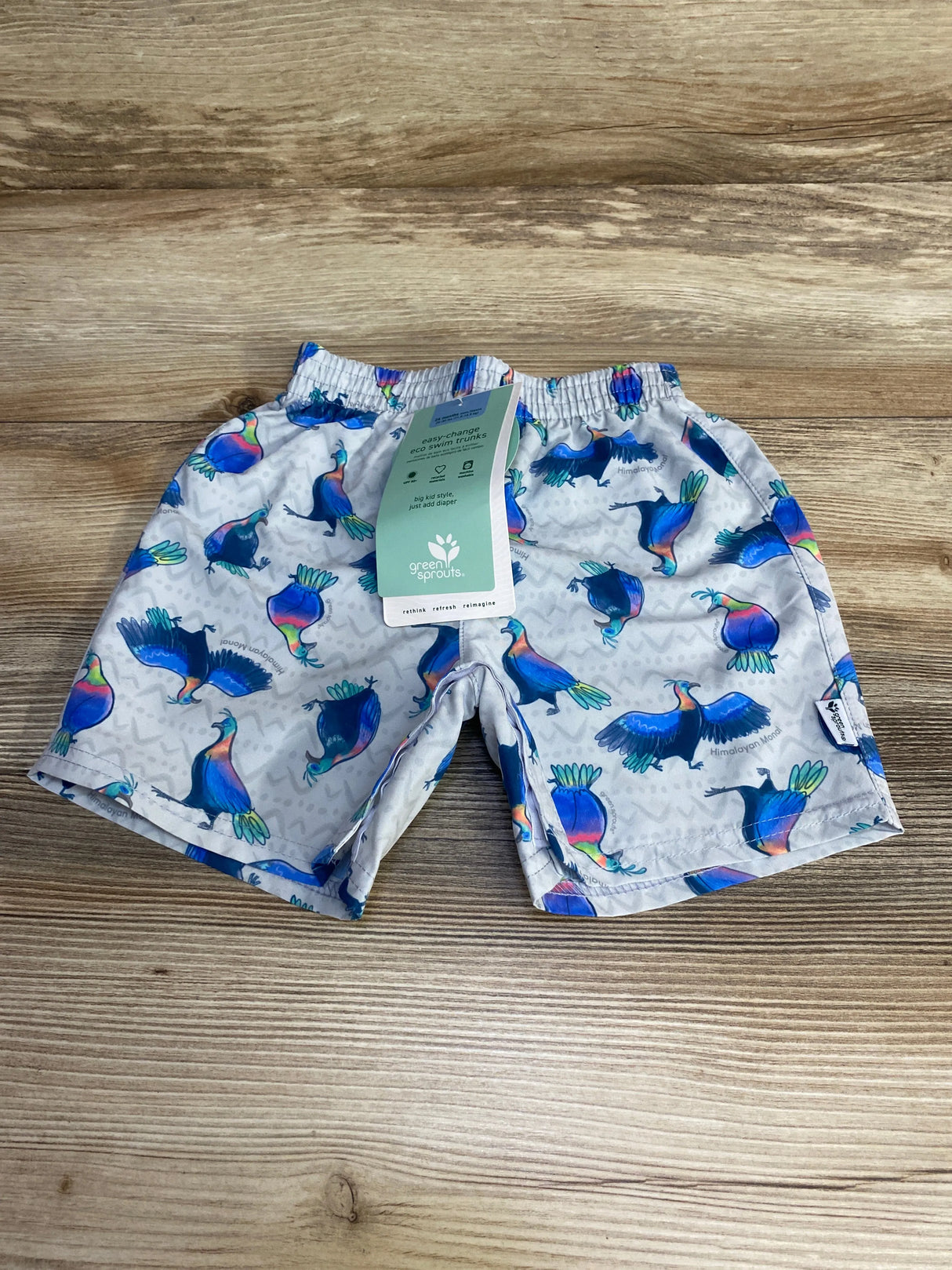 NEW Green Sprouts Eco Swim Trunks Grey sz 24m - Me n Mommy To Be