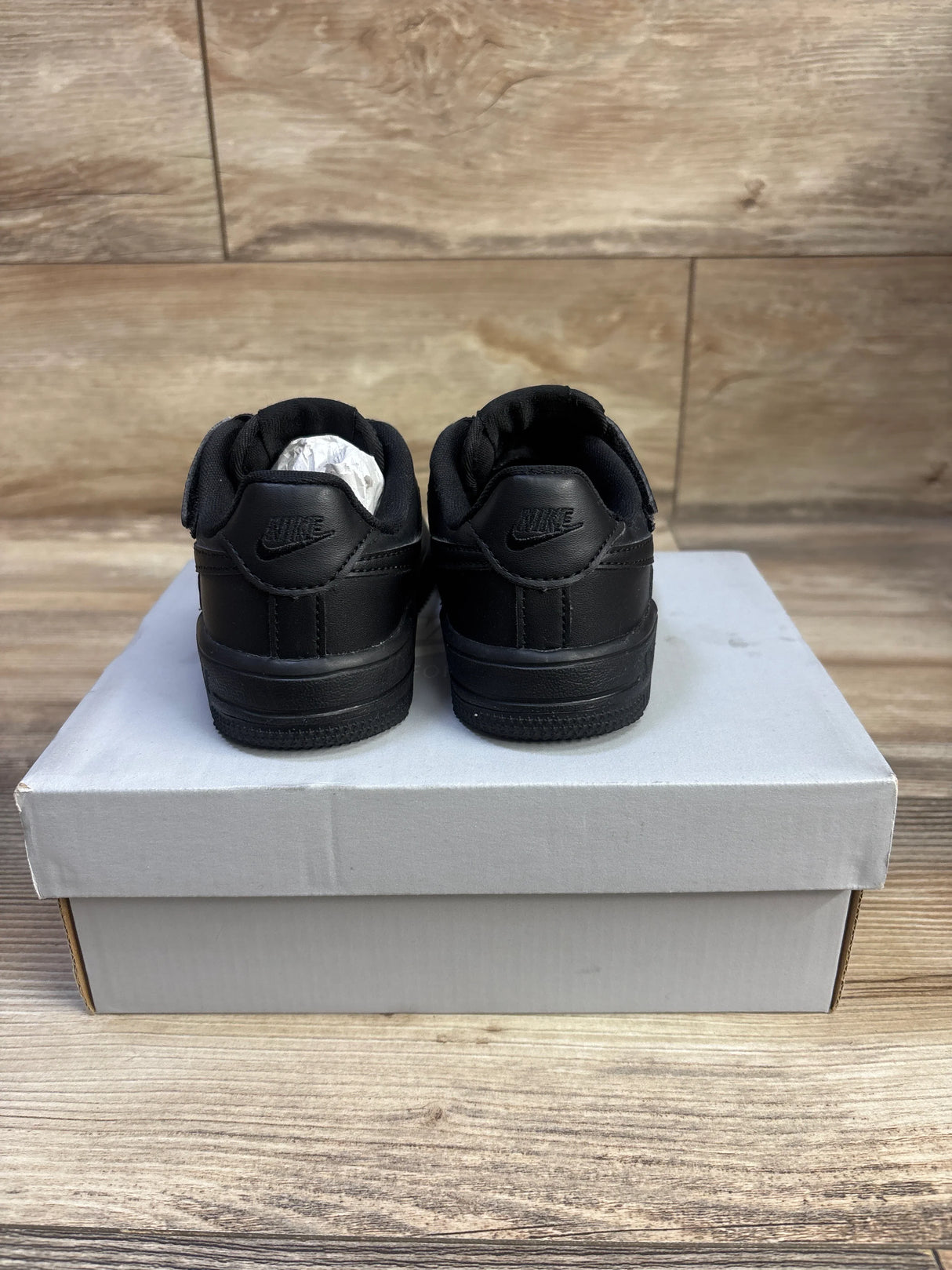 NEW Nike Force 1 Low EasyOn PS 'Triple Black' Sneakers sz 8c