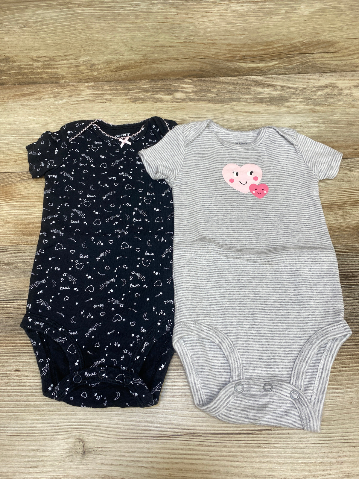 Carter's 2pk Bodysuits Grey sz 9m