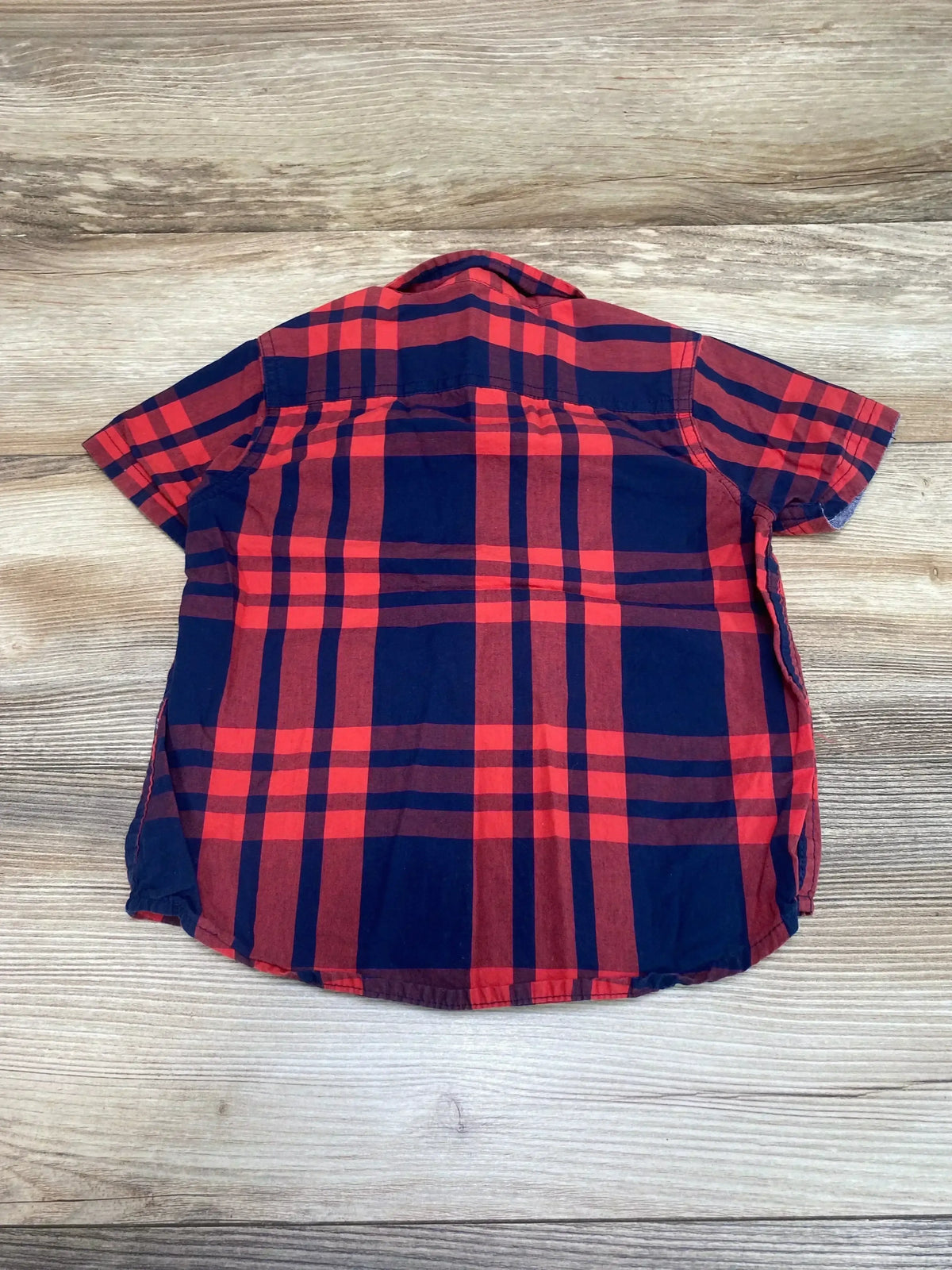 Free Planet Plaid Button Up Shirt Red sz 3T - Me n Mommy To Be