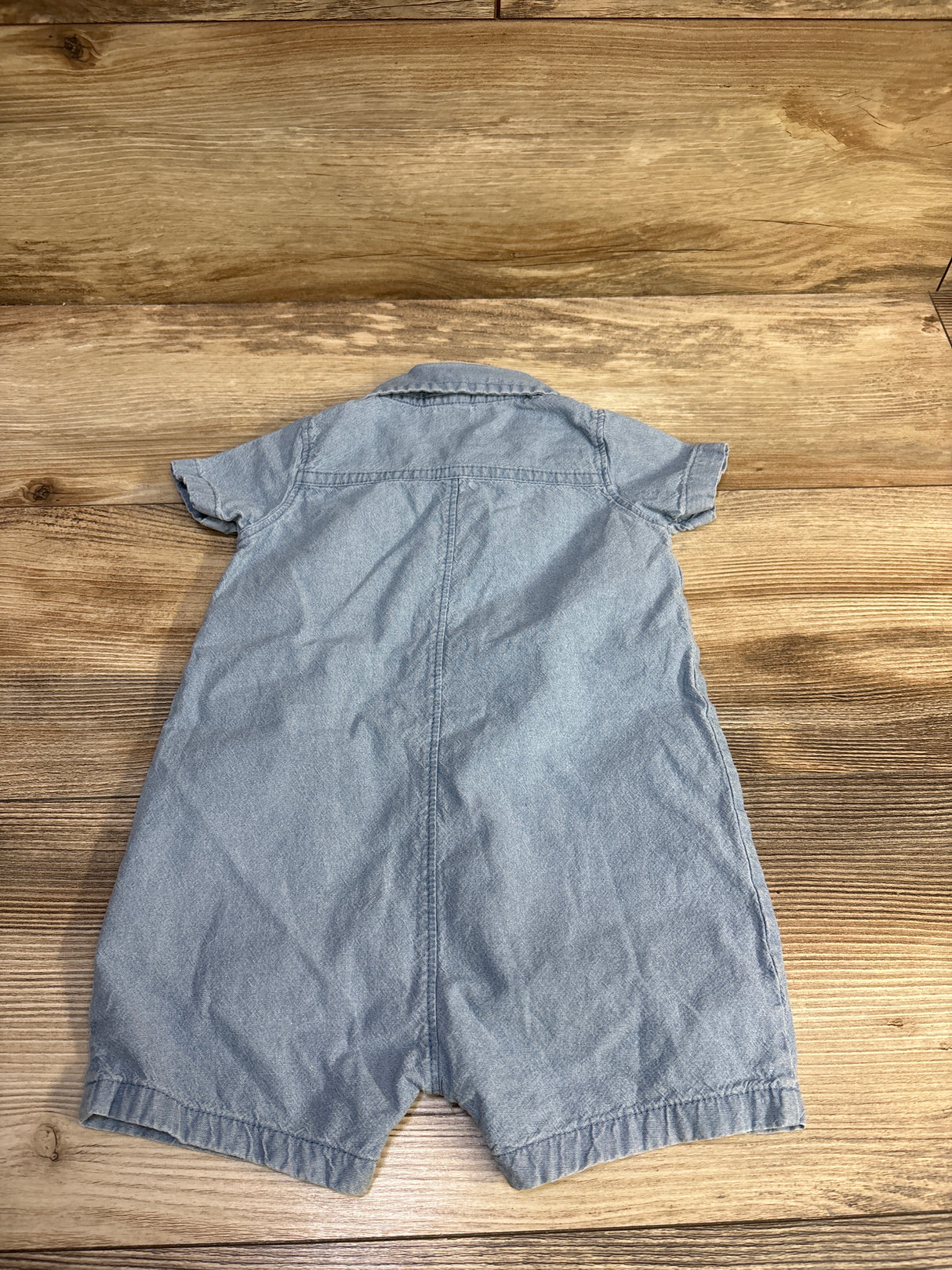 Carter's Chambray Polo Shortie Romper Blue sz 12m