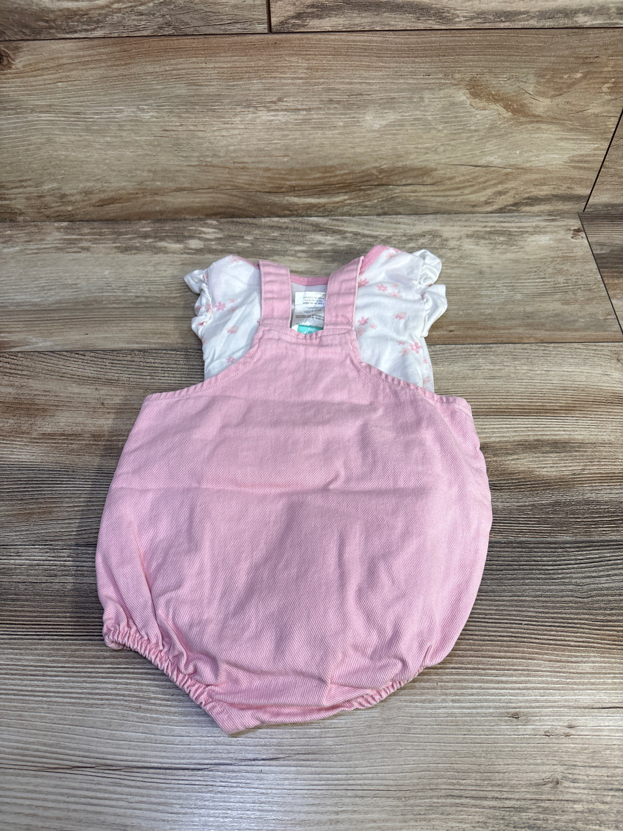 Disney Baby 2pc Minnie Mouse Shortall Set White sz 18m