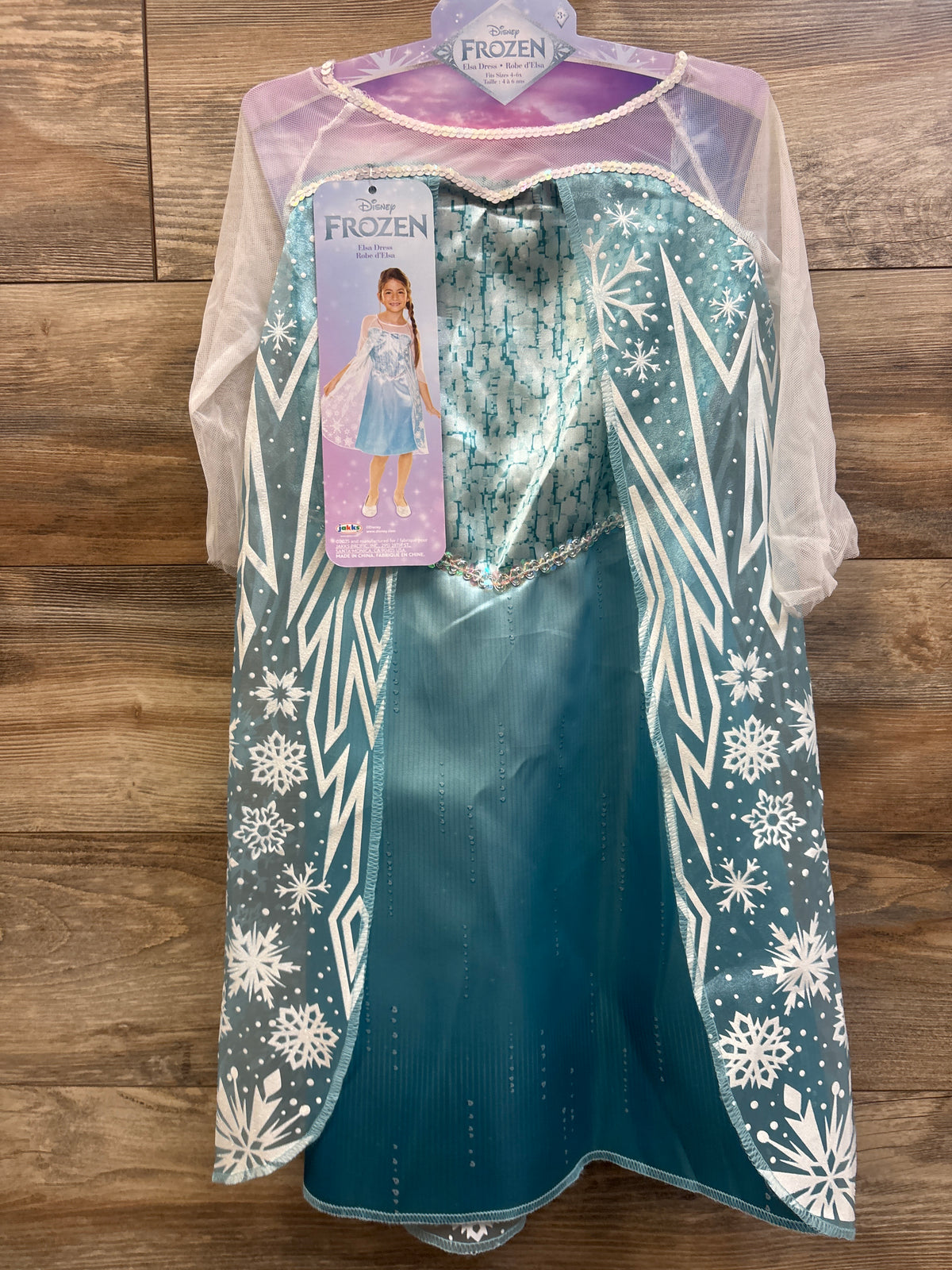 NEW Jakks Pacific Disney Frozen Elsa Costume Dress Blue sz 4-6T