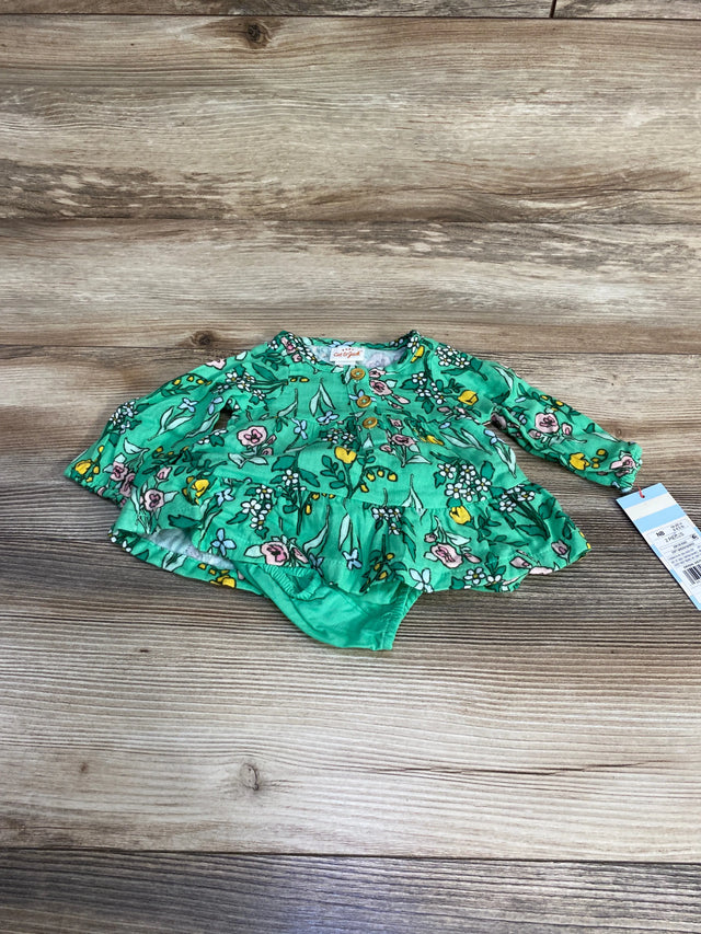 NEW Cat & Jack Floral Henley Dress & Bloomers Green sz Newborn - Me n Mommy To Be