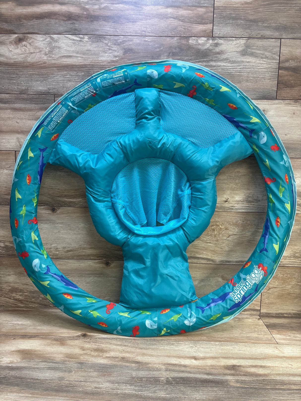 SwimWays Toddler Spring Float Blue with Sharks