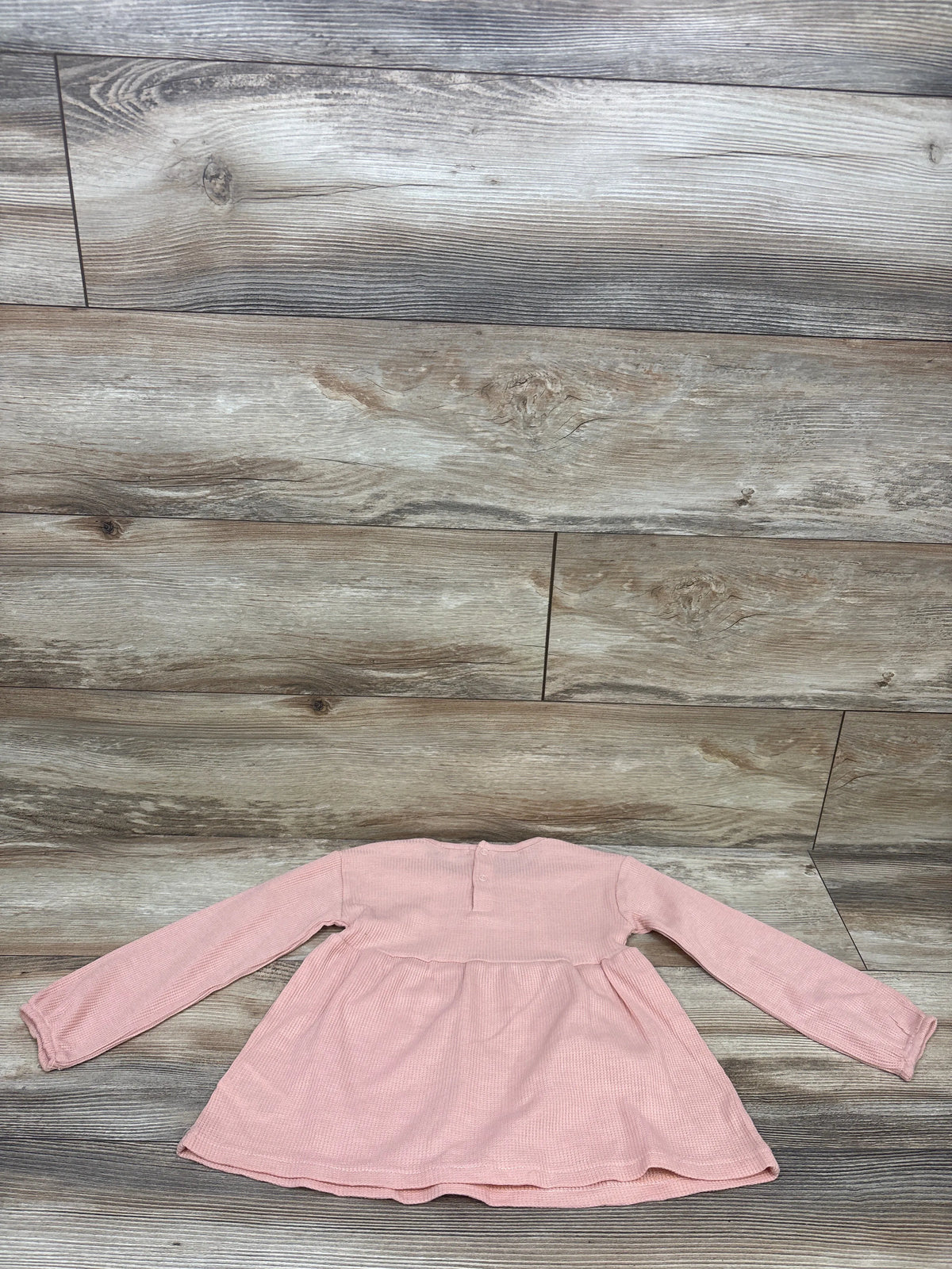 Minibean Embroidered Bear Long Sleeve Thermal Tunic Pink sz 3T