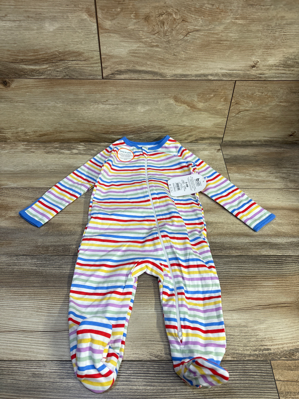 NEW Wonder Nation Striped Sleeper White sz 6-9m