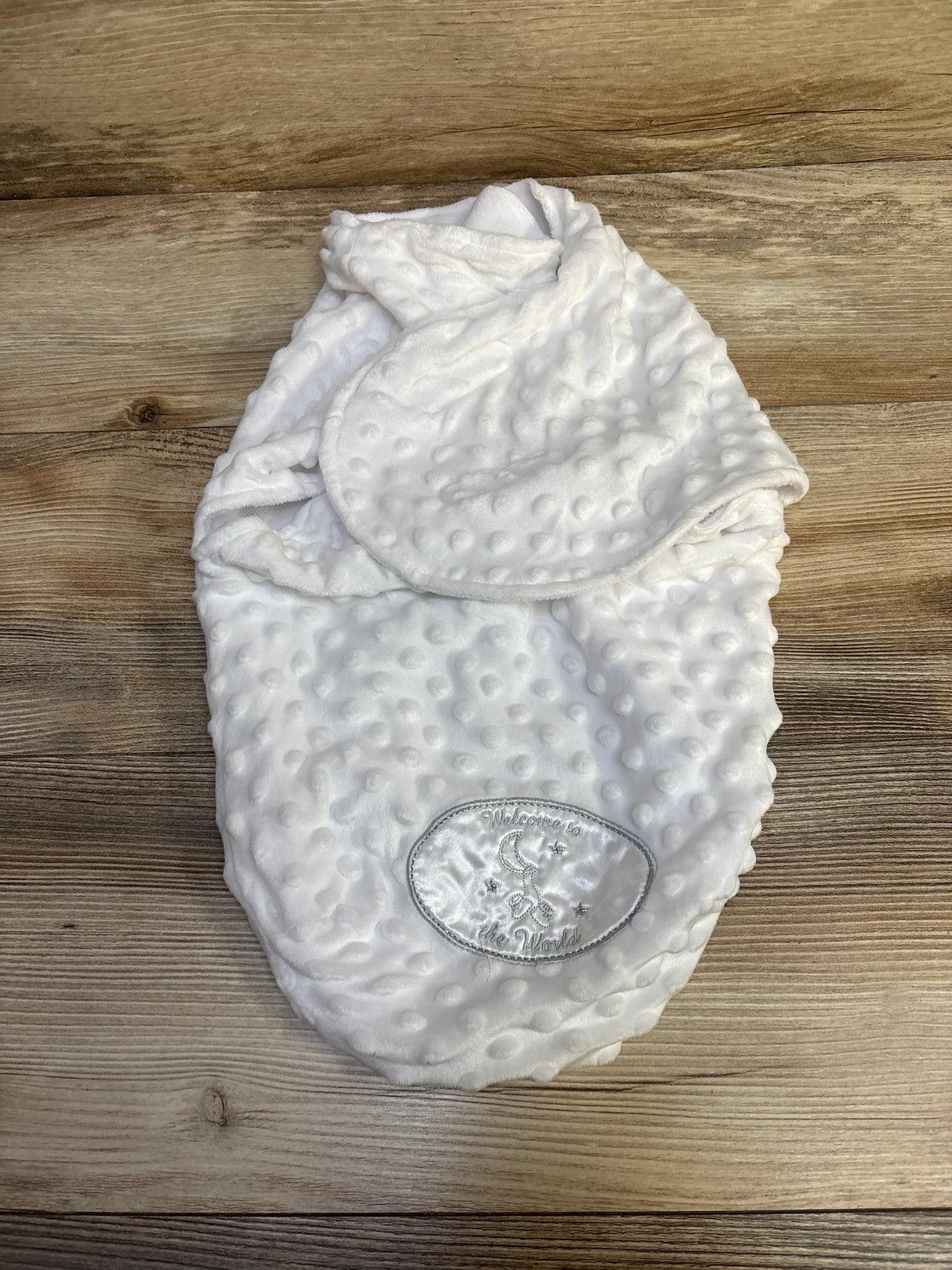 Little Me Swiss Dot Swaddle Wrap White sz 0-3m