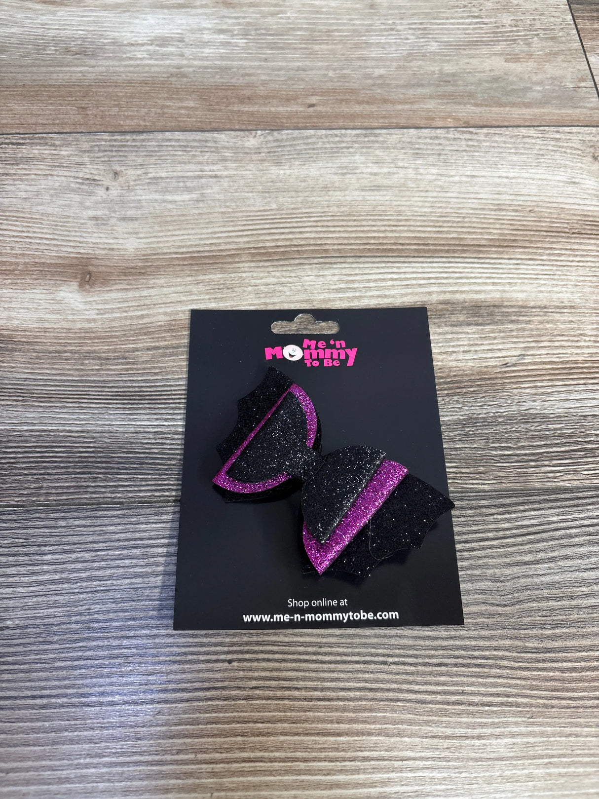 Black and pink glitter hair bows for kids, perfect for baby girl accessories and toddler styling.