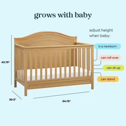 NEW DaVinci Charlie 4-in-1 Convertible Crib - Honey