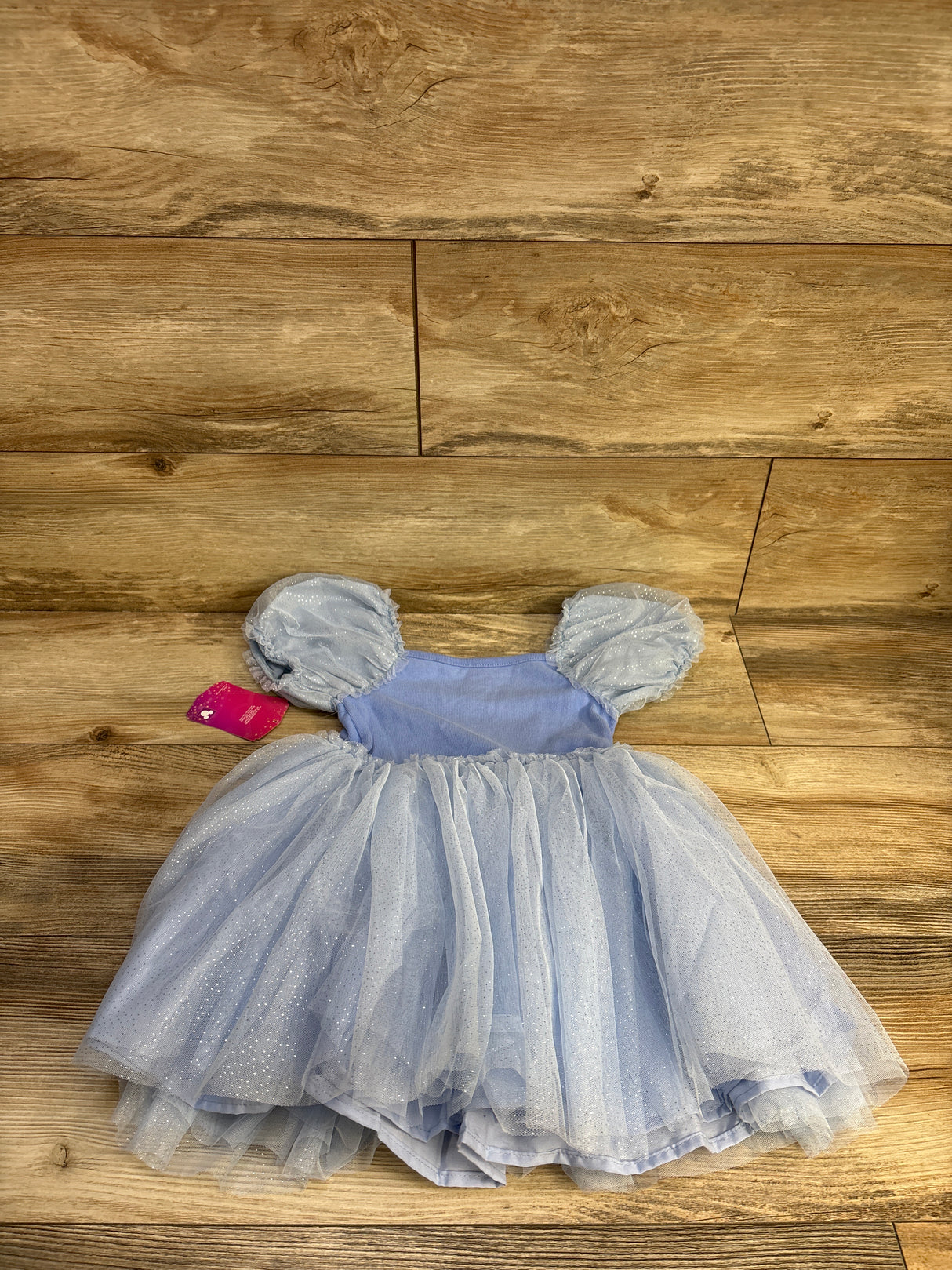 NEW Disney Princess Cinderella Tutu Puff Sleeve Dress Blue sz 4T