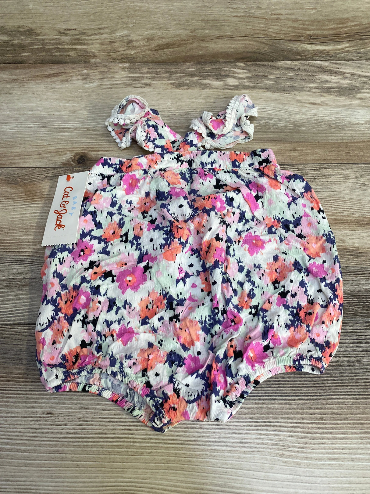 NEW Cat & Jack Flutter Sleeve Romper Pink sz 0-3m - Me n Mommy To Be