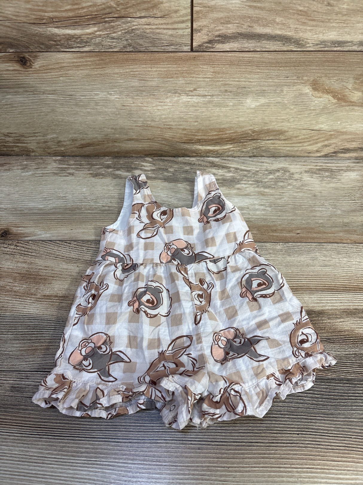Disney Baby Bambi Shortie Romper White sz 3-6m