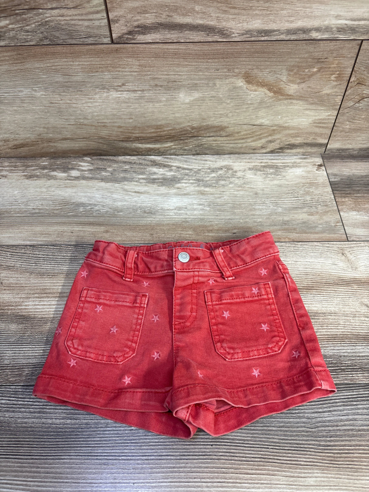 Cat & Jack Star Embroidered Shorts Red sz 3T