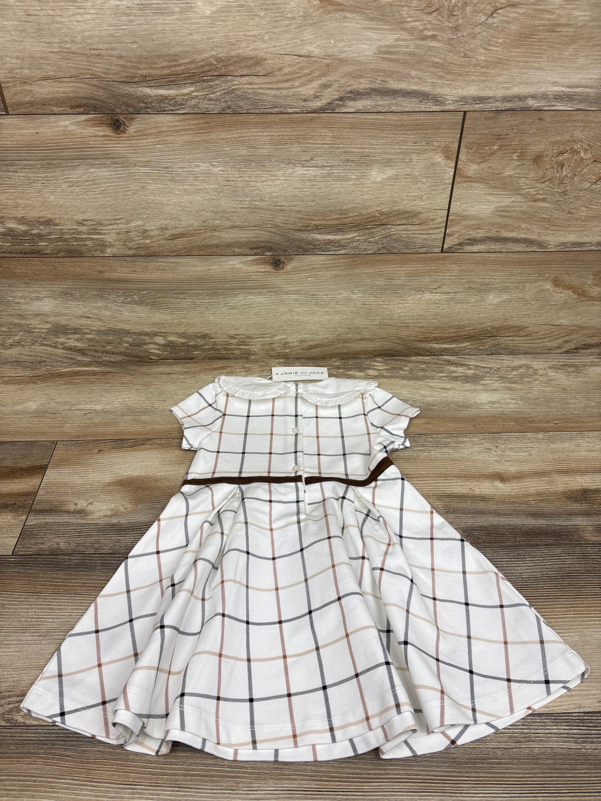 NEW Janie & Jack The Statement Collar Equestrian Dress White sz 3T
