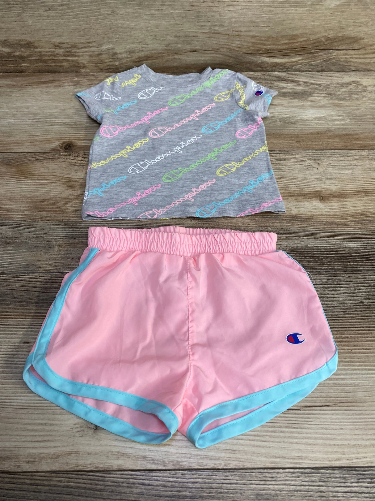 Champion 2pc Shirt & Shorts Grey sz 6-9m - Me n Mommy To Be