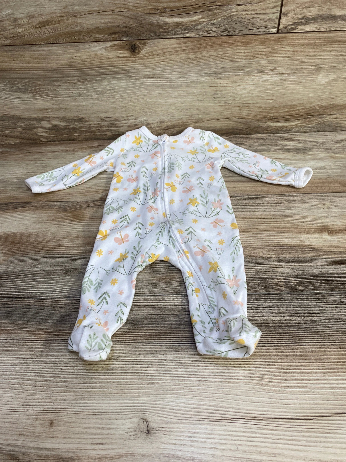 Sterling Baby Floral Sleeper White sz 6m - Me n Mommy To Be