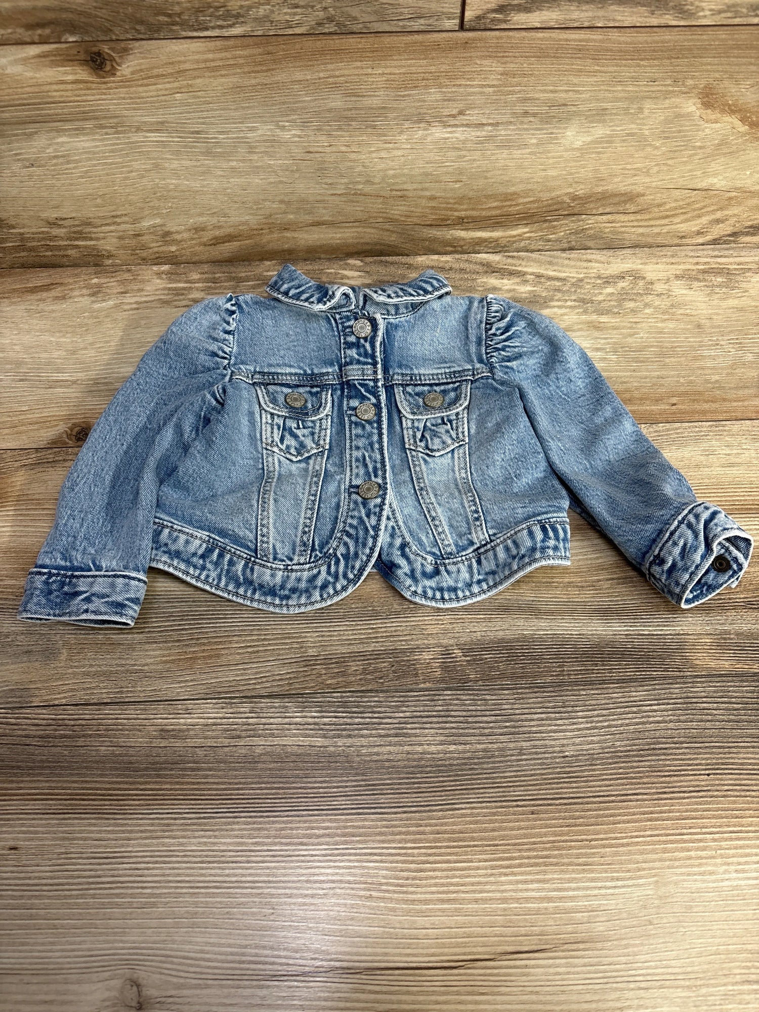 Baby Gap Cotton Puff Sleeve Denim Jacket Blue sz 12-18m