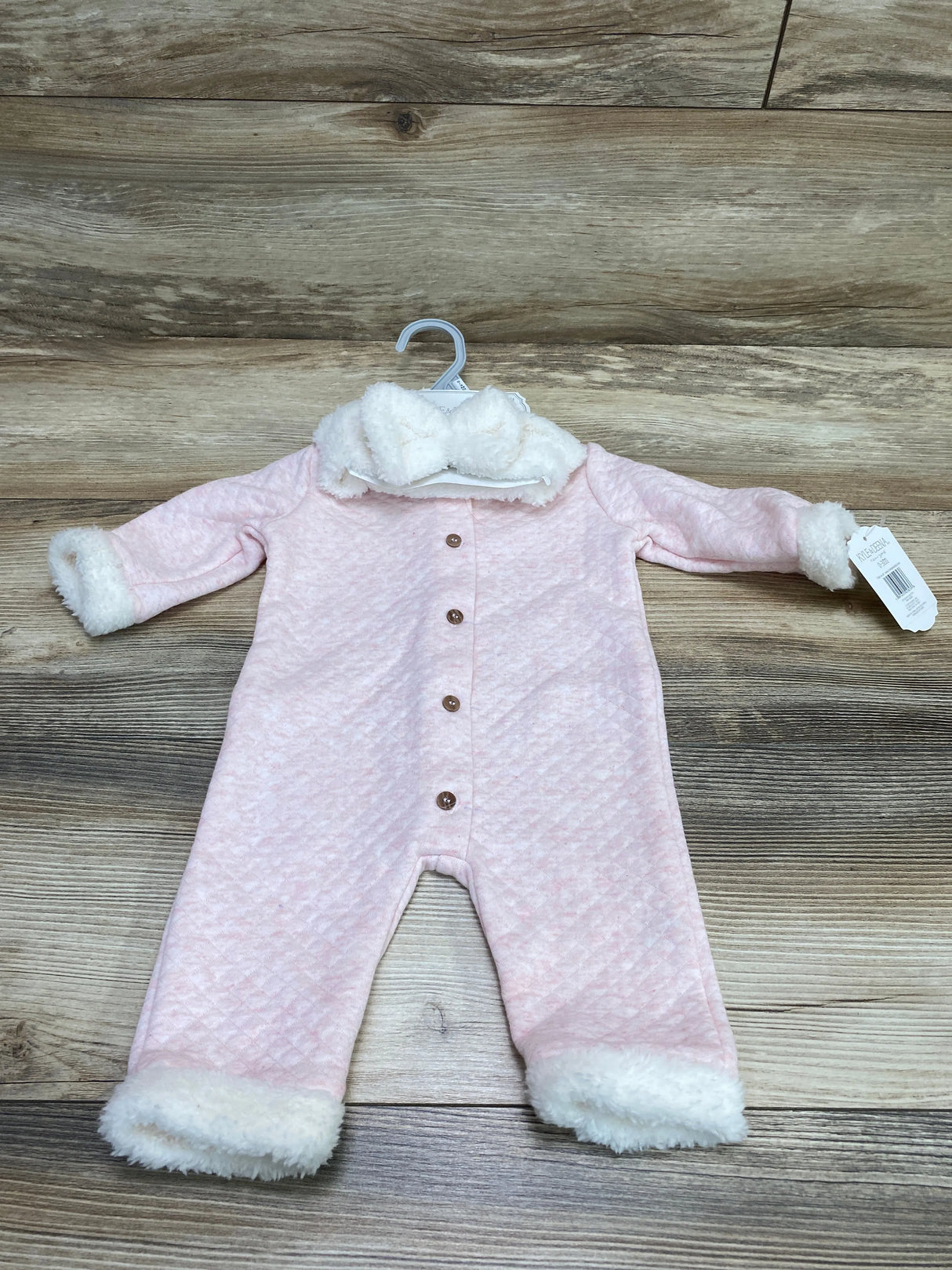 NEW Kyle & Deena 2pc Quilted Coverall & Headband Pink sz 0-3m - Me n Mommy To Be