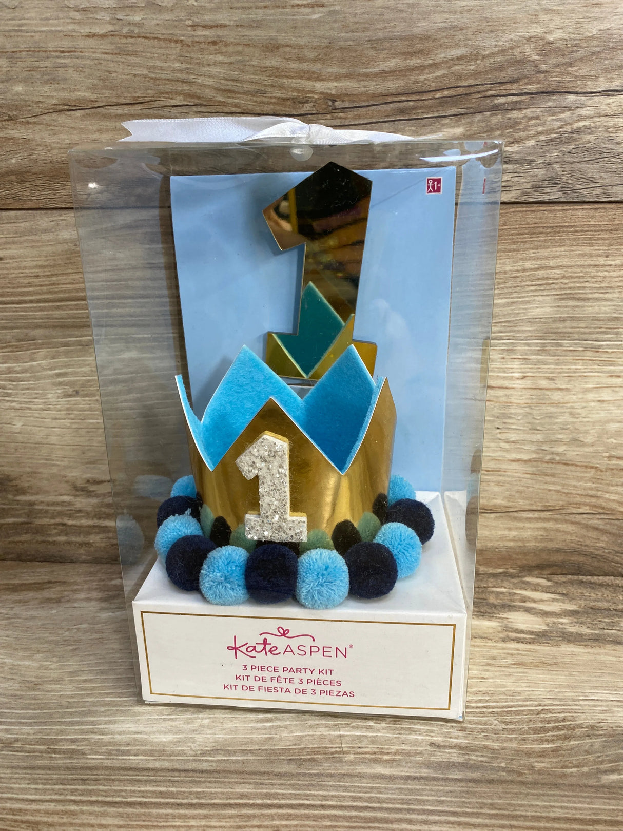 NEW Kate Aspen Blue & Gold 1st Birthday Decor Kit - Me n Mommy To Be