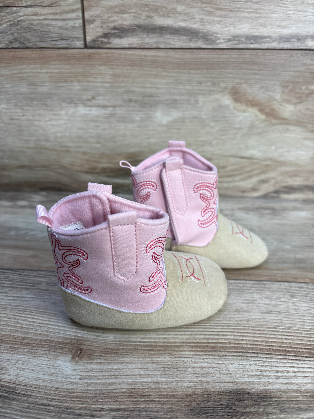 Stepping Stones Cowgirl Crib Boots Pink sz 4c