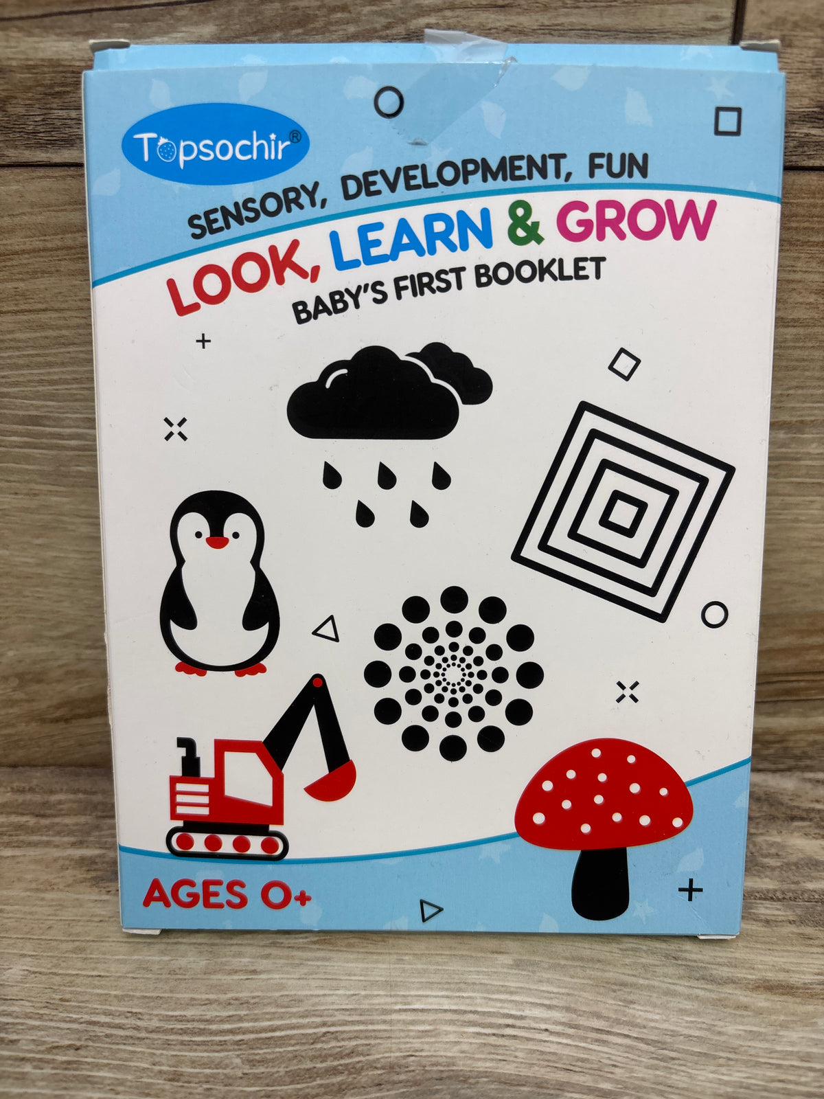 Topsochir Sensory, Development, Fun Look, Learn & Grow Baby's First Booklet