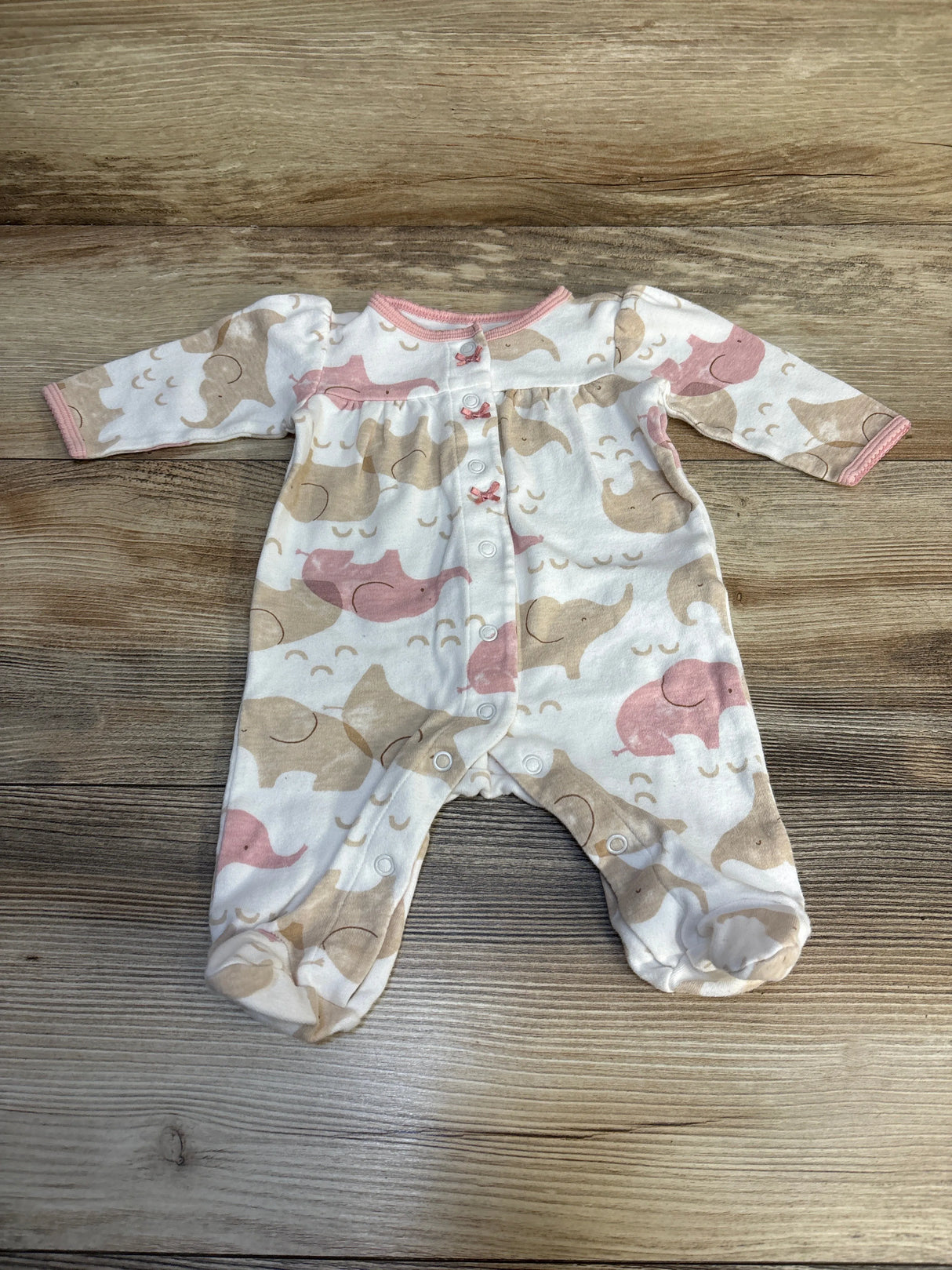 Carter's Elephant Sleeper White sz 3m