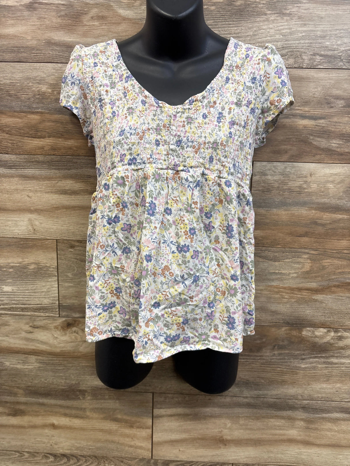 Sonoma Maternity Smocked Blouse White sz Large