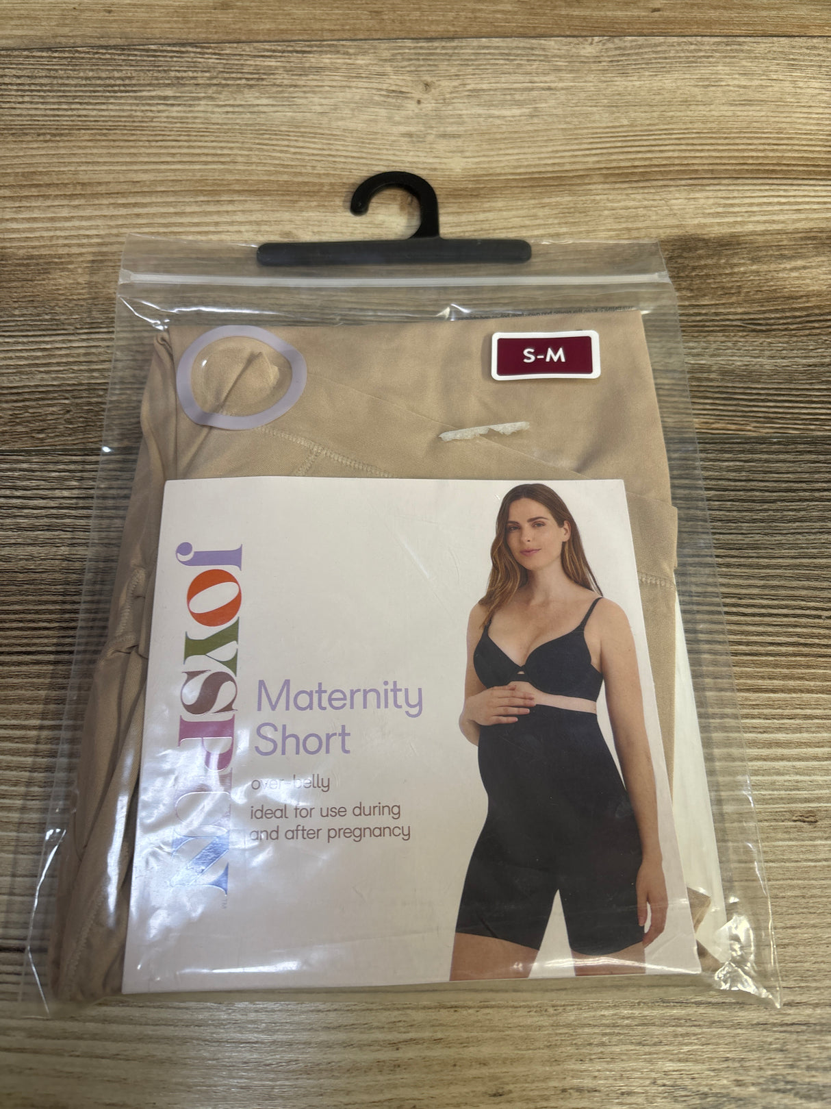 NEW Joyspun Over Belly Maternity Shorts Beige sz Small-Medium
