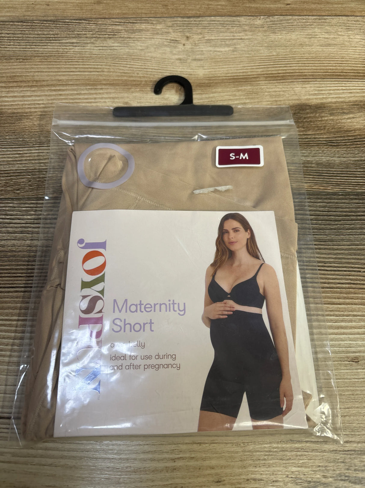 NEW Joyspun Over Belly Maternity Shorts Beige sz Small-Medium