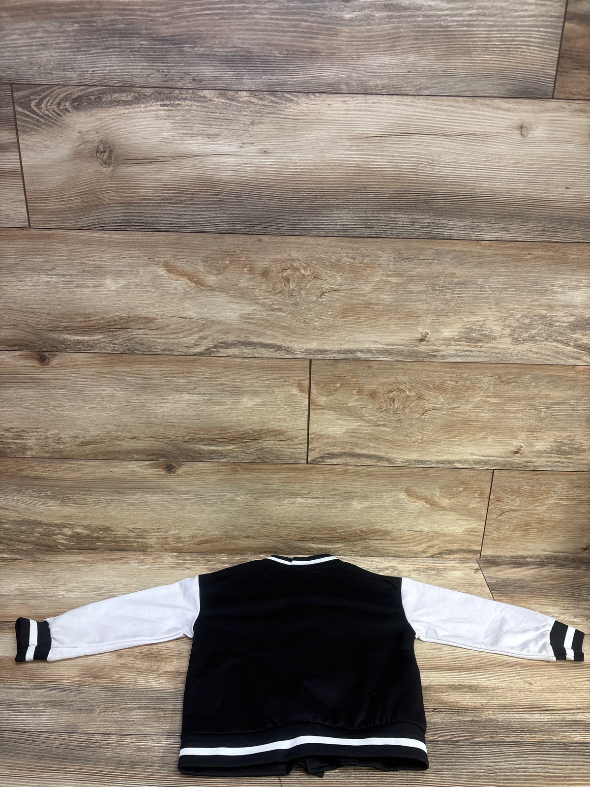 Shein J Patch Varsity Jacket Black sz 4T