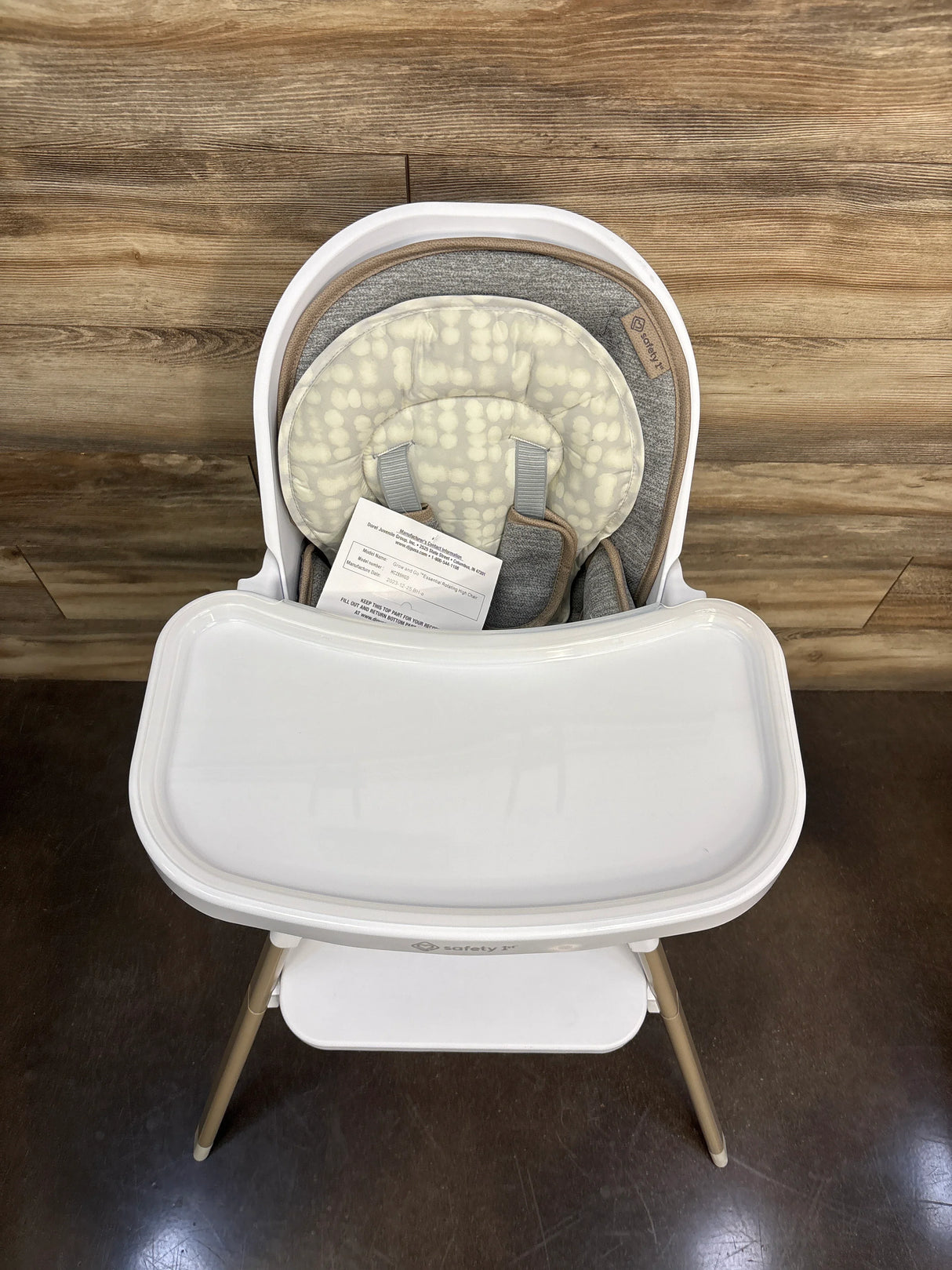 NEW Safety 1st Grow and Go Rotating High Chair in French Gray