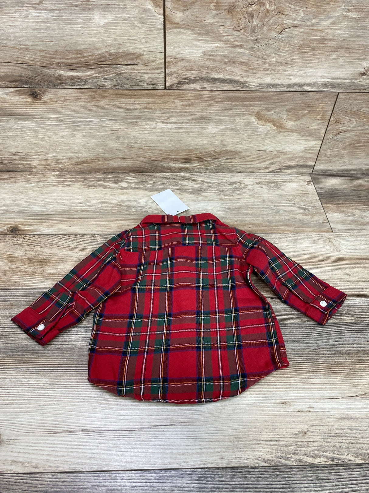 NEW H&M Plaid Button-Up Shirt Red sz 6m - Me n Mommy To Be