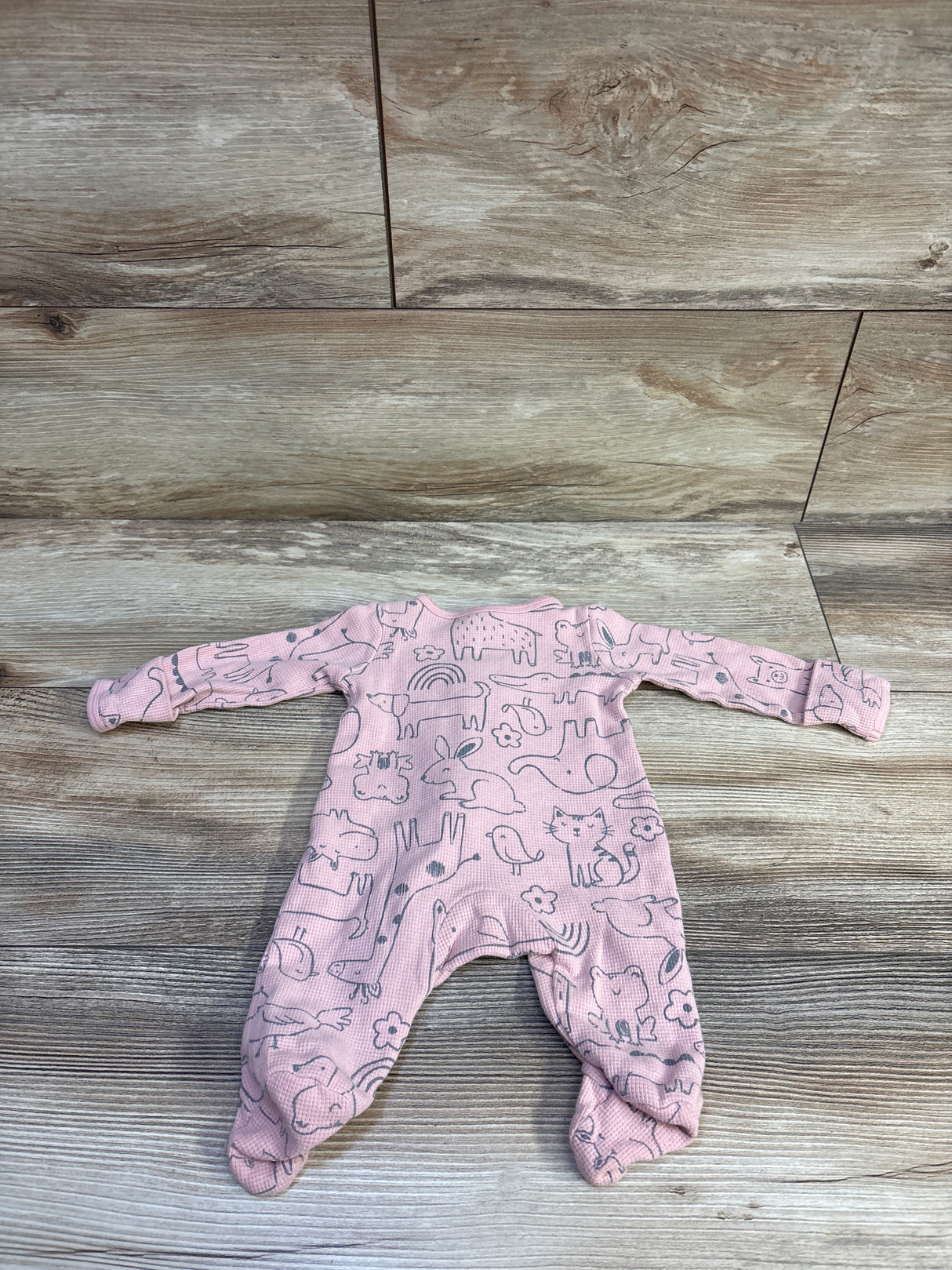 Carter's Waffle Knit Sleeper Pink sz Newborn