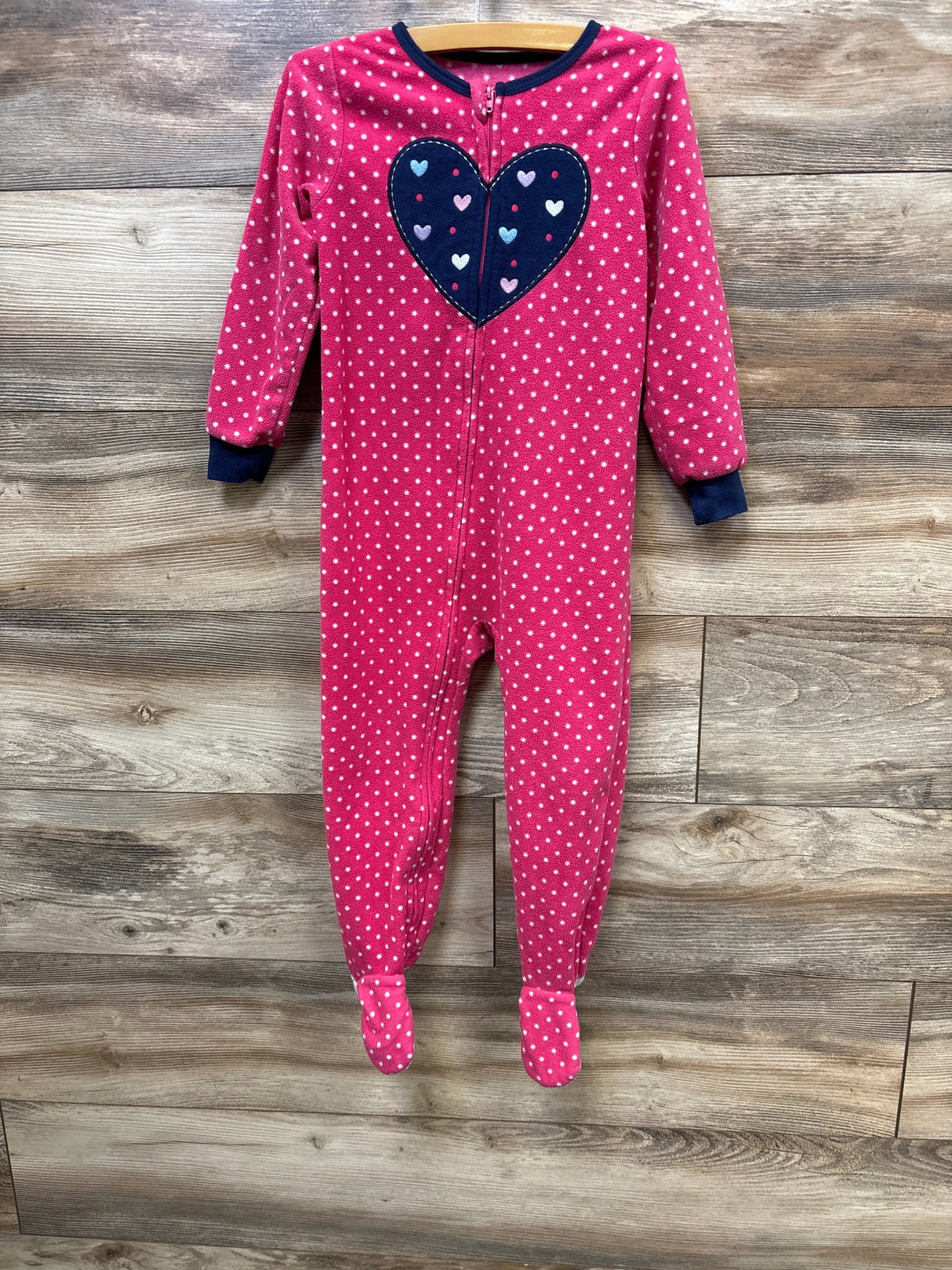 Kids Headquarters Heart Blanket Sleeper Pink sz 4T