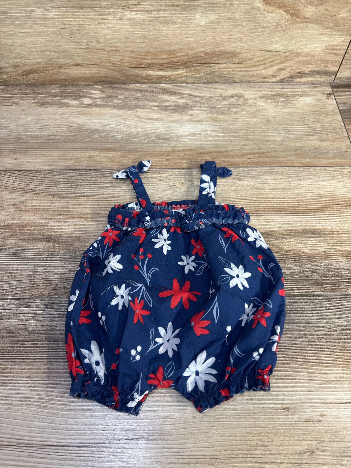 Just One You 4th of July Shortie Romper Navy sz Newborn
