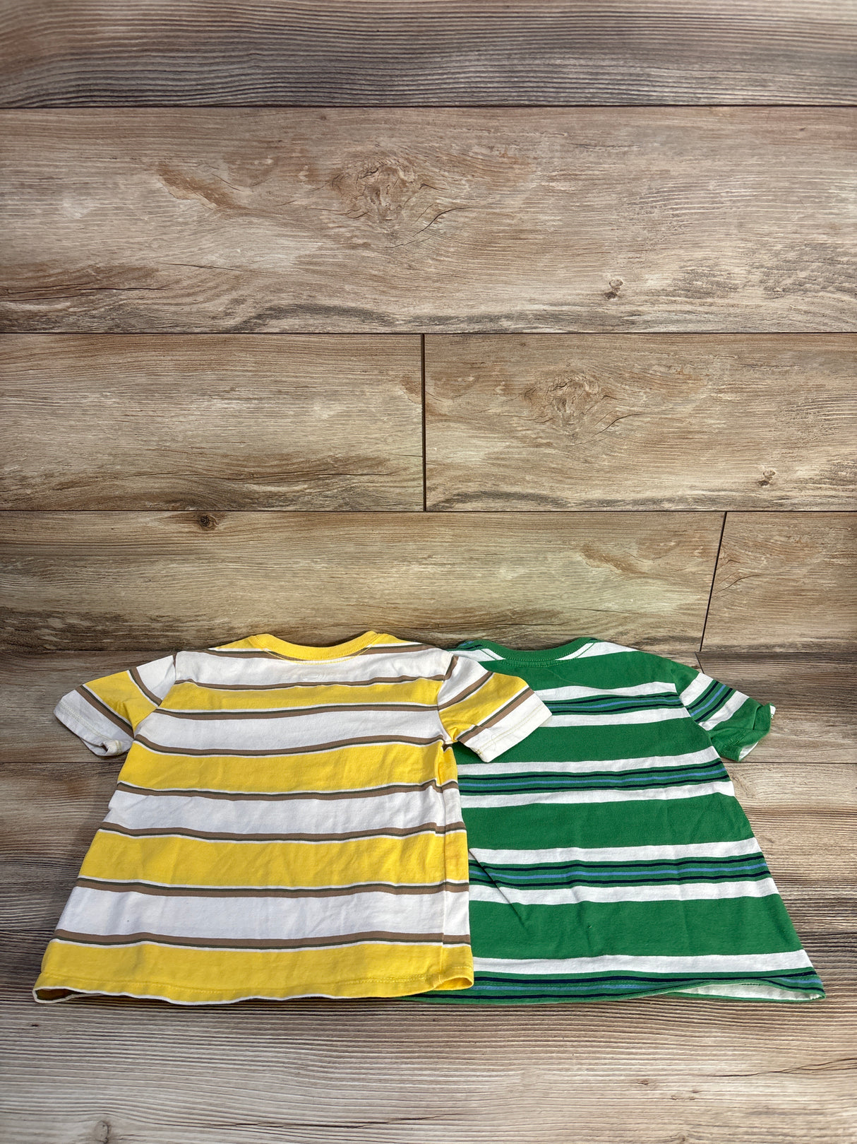 Wonder Nation 2pk Striped Shirts Yellow/Green sz 4-5T