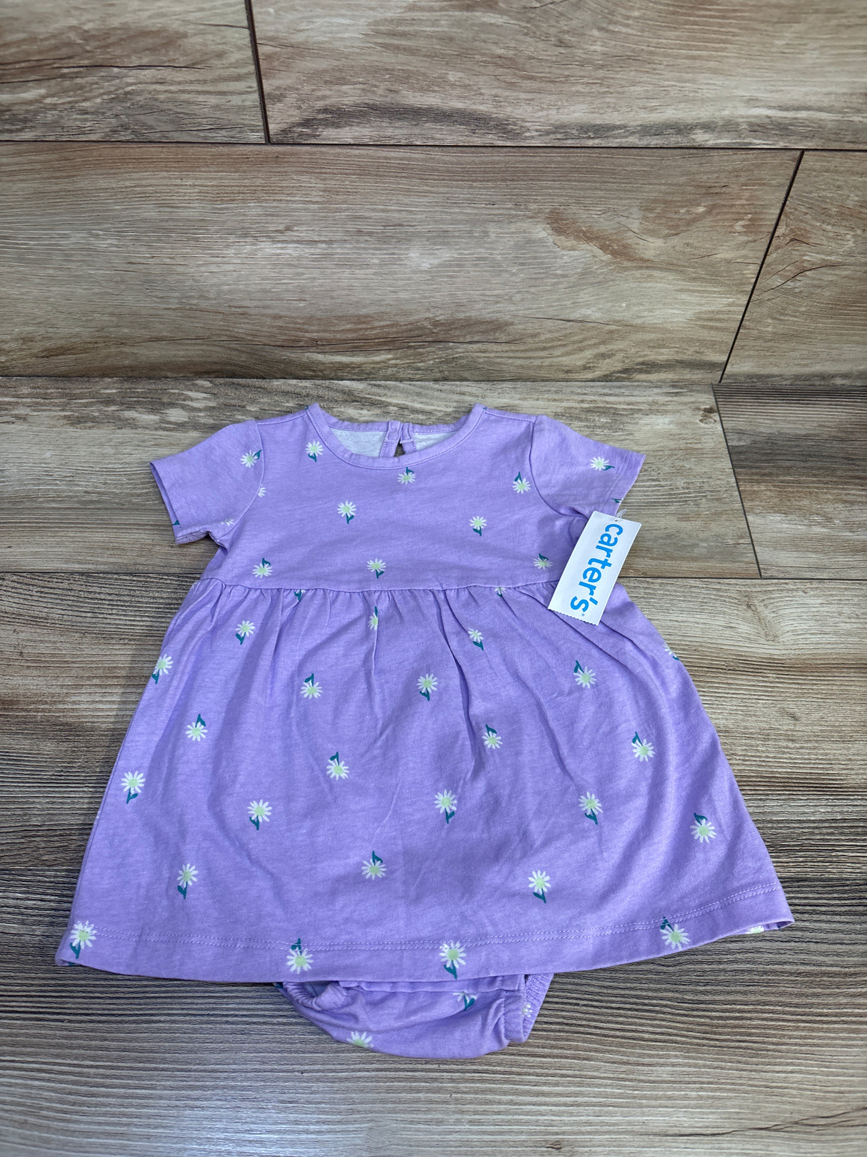 NEW Carter's Floral Bodysuit Dress Purple sz 12m