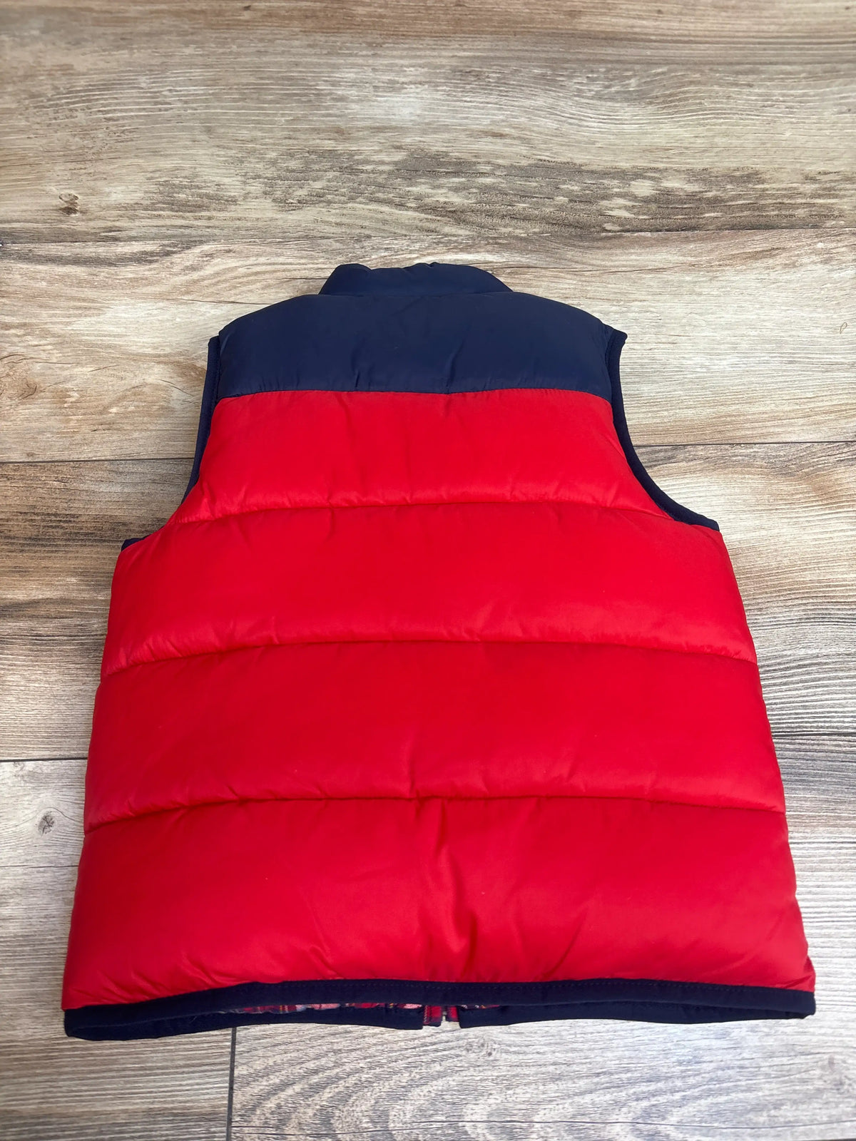 Janie & Jack The Reversible Tartan Puffer Vest Red sz 3/4T