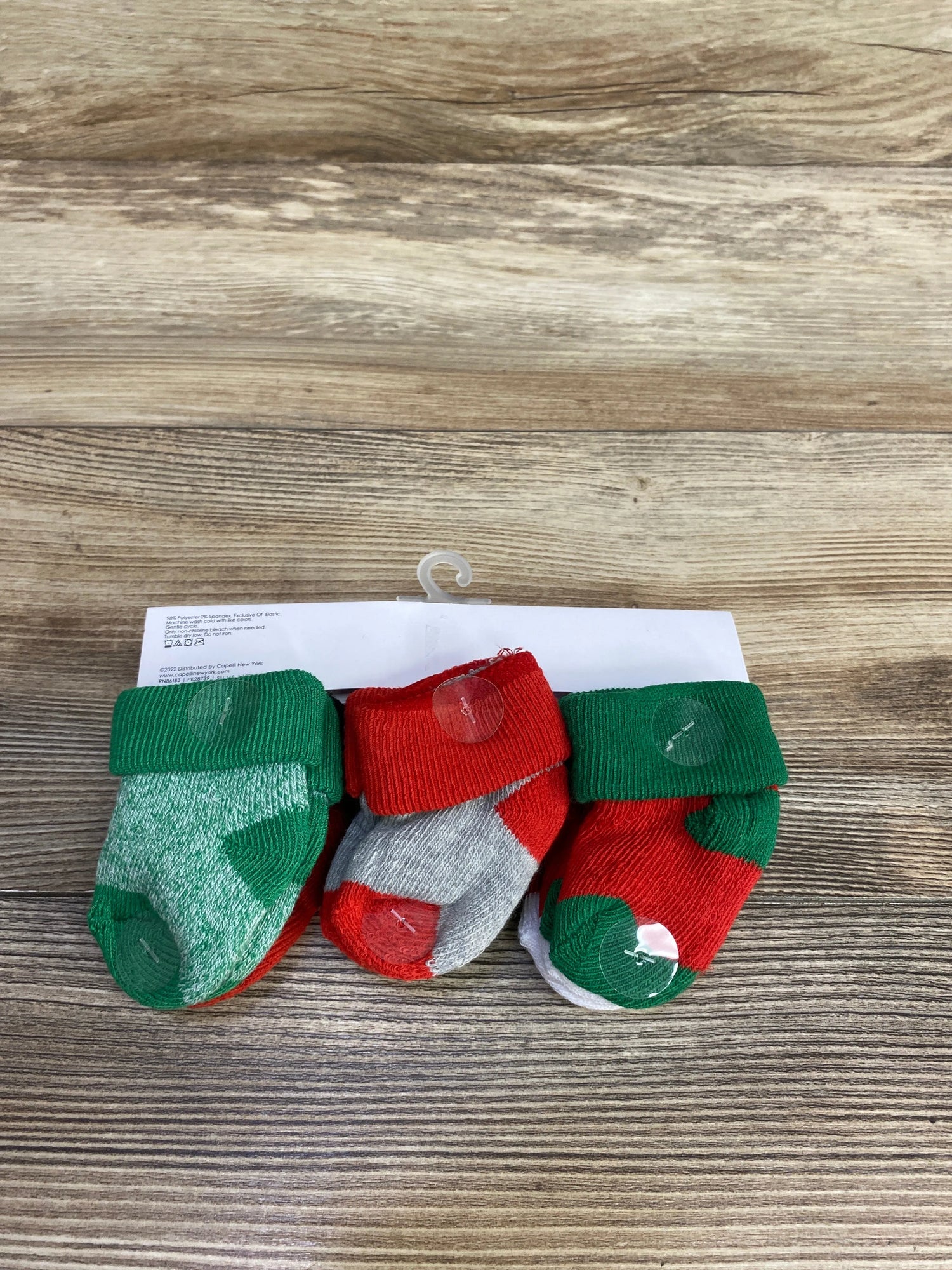NEW Capelli Christmas Socks 6pk sz 0-6m