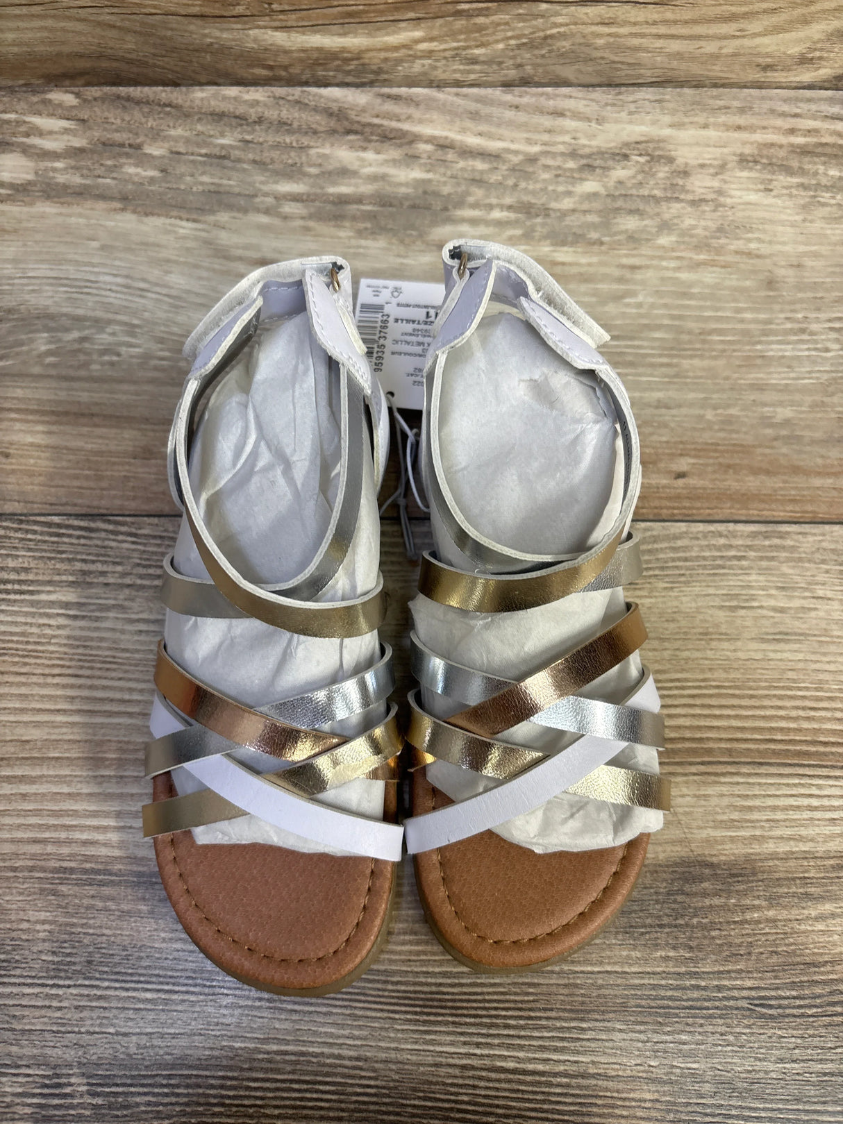 NEW Children's Place Metallic Gladiator Sandals sz 11c