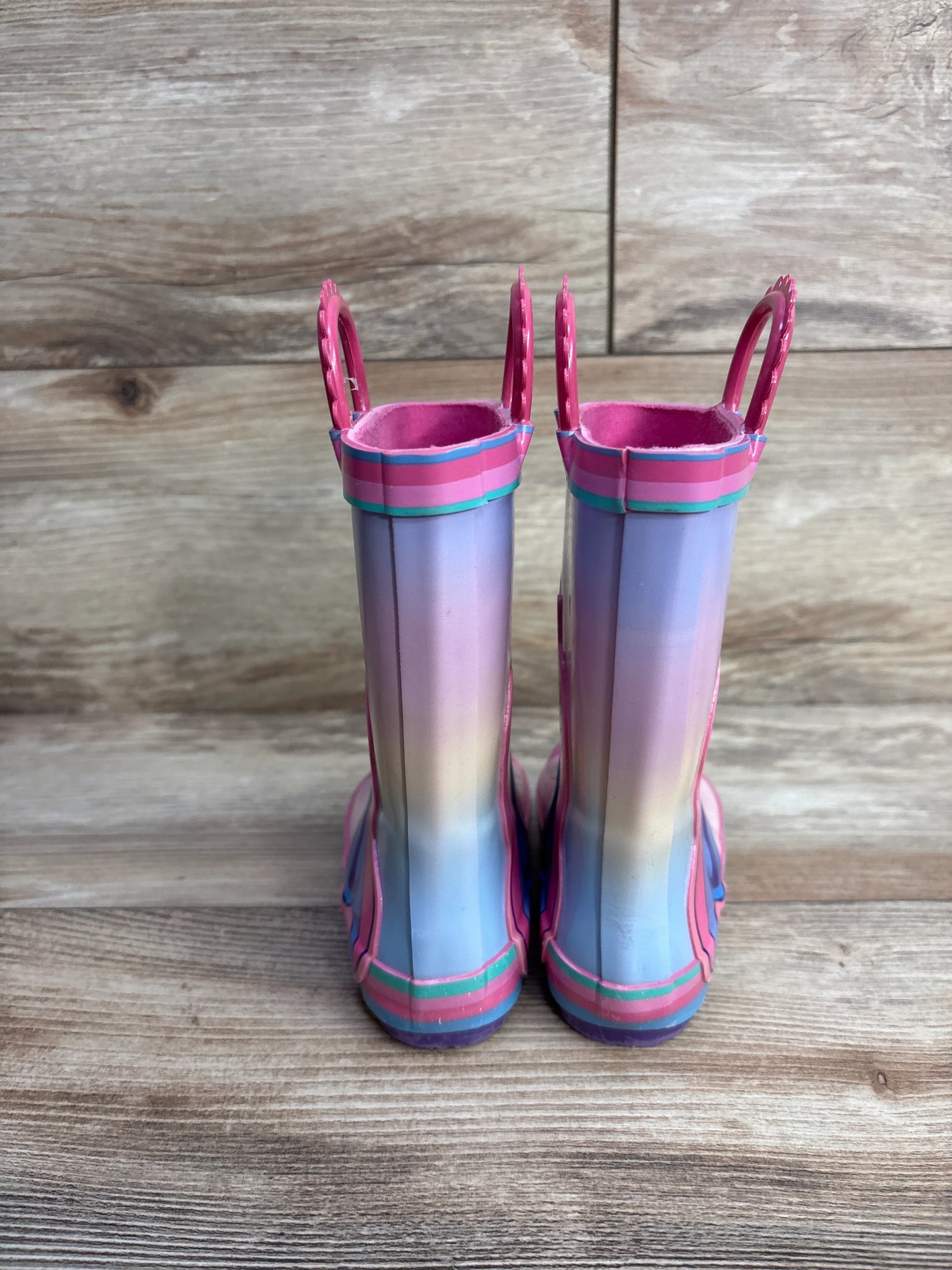 Members Mark Unicorn Rain Boots Pink sz 7/8c