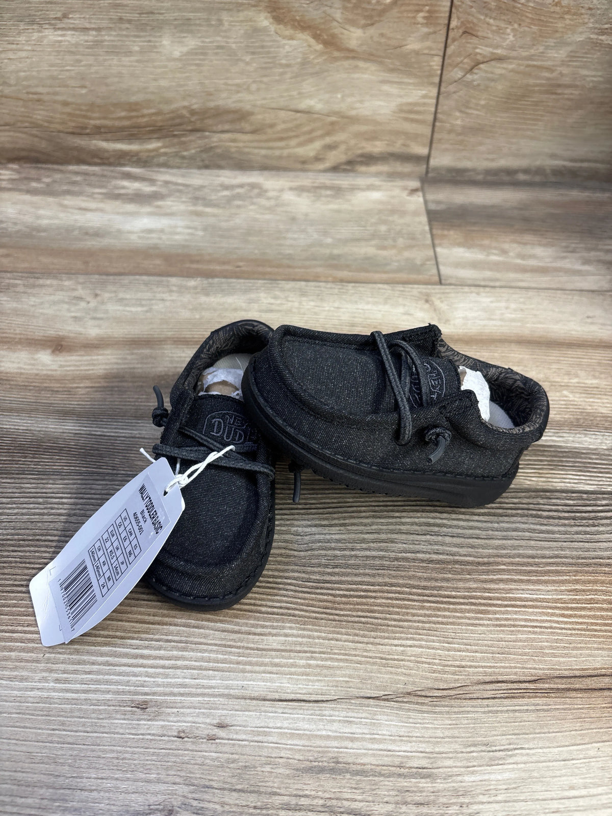 NEW Hey Dude Wally Basic Shoes Black sz 6c