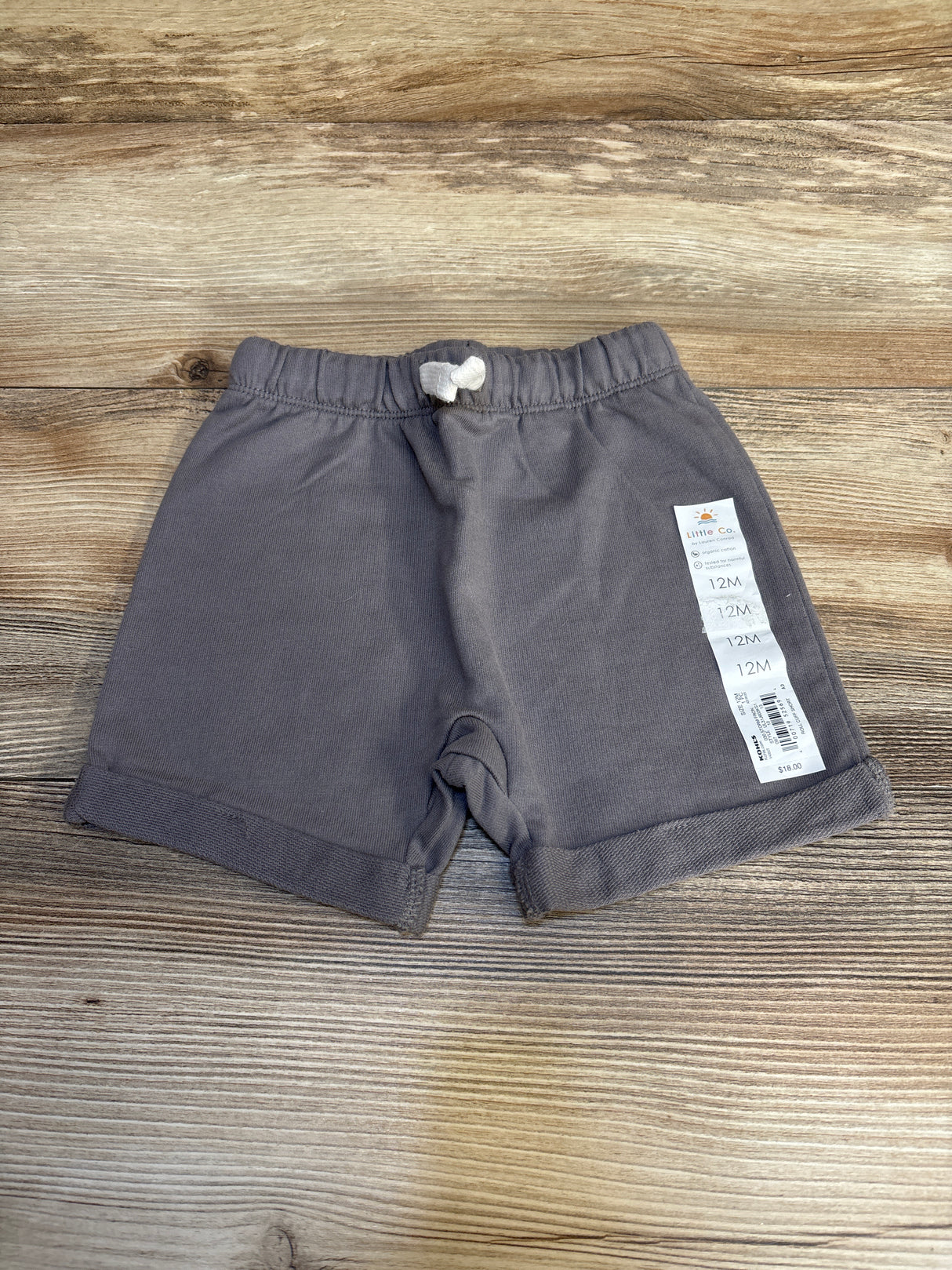 NEW Little Co. Drawstring Shorts Grey sz 12m