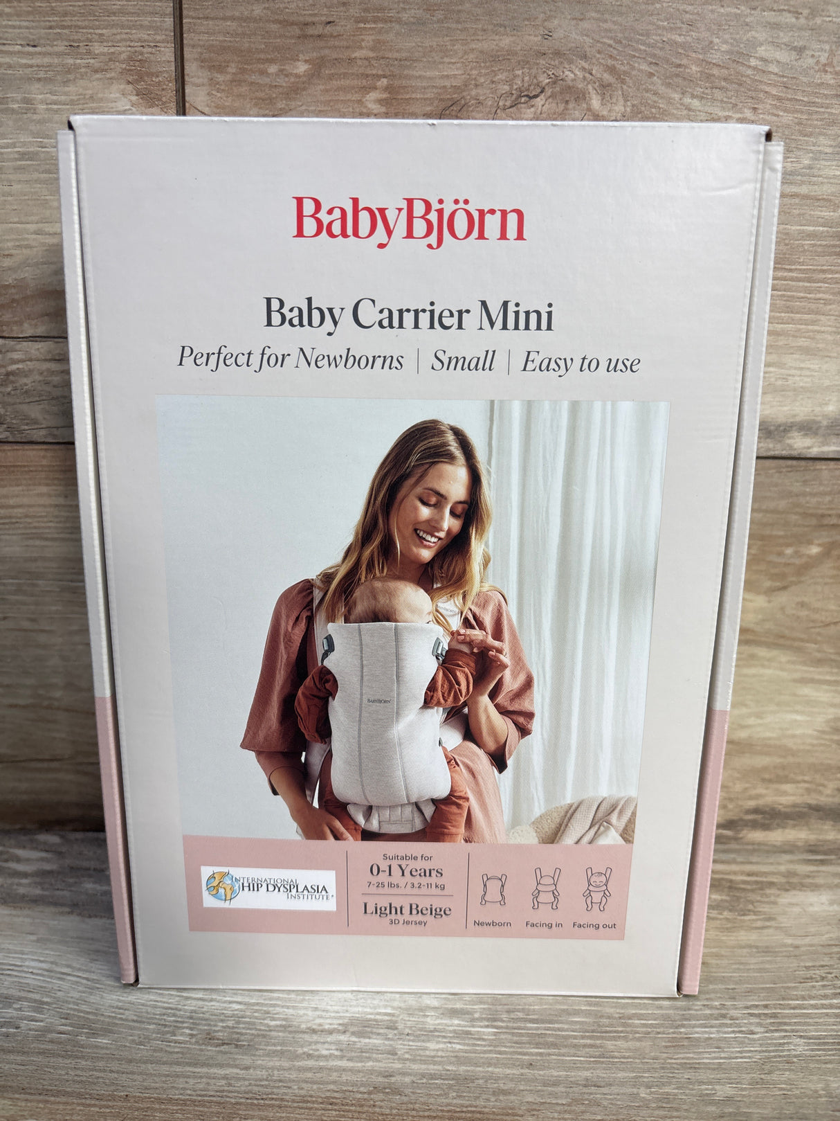 NEW BabyBjorn Baby Carrier Mini Jersey in Light Beige