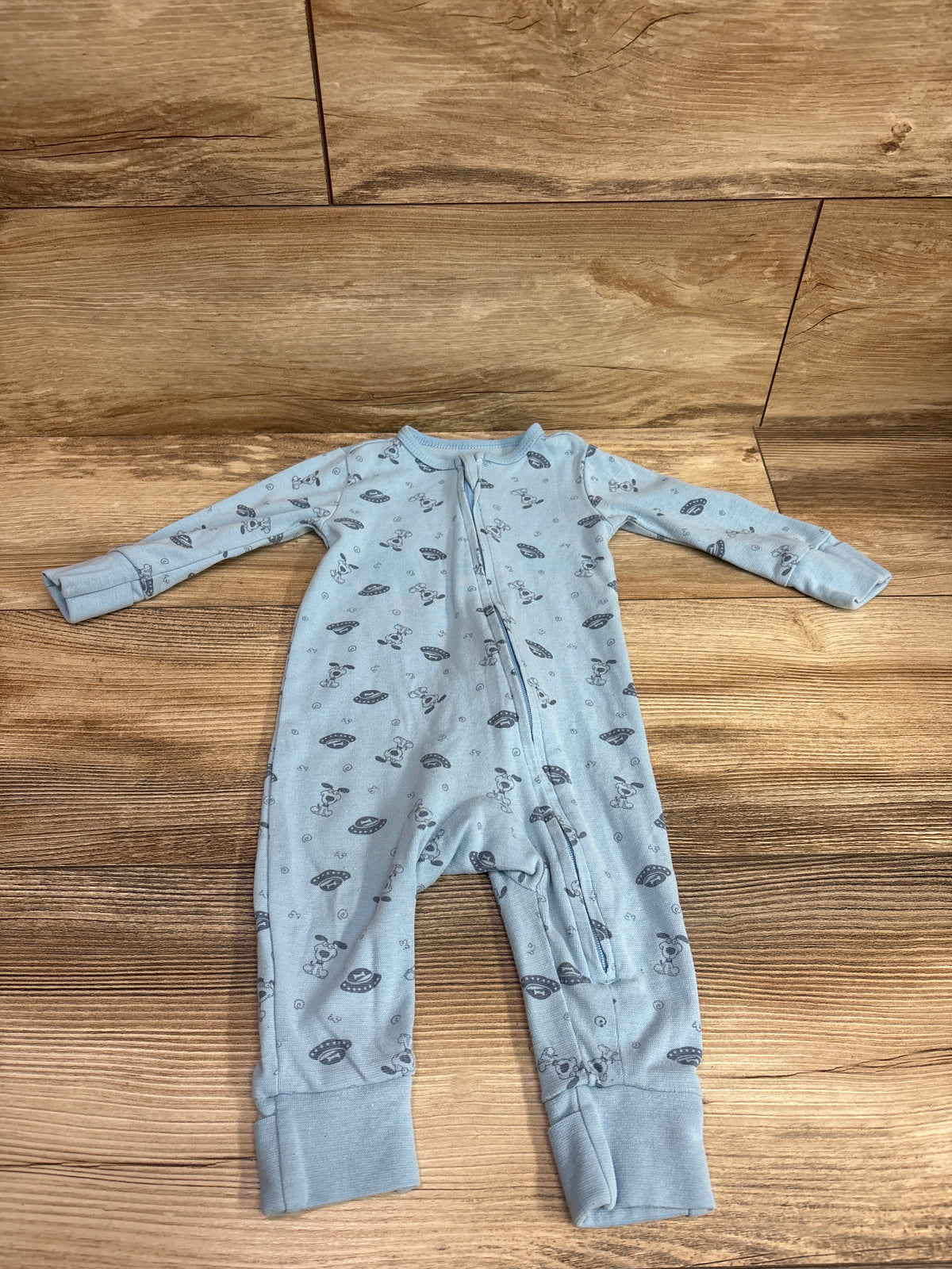 Space Dog Footless Sleeper Blue sz 3-6m